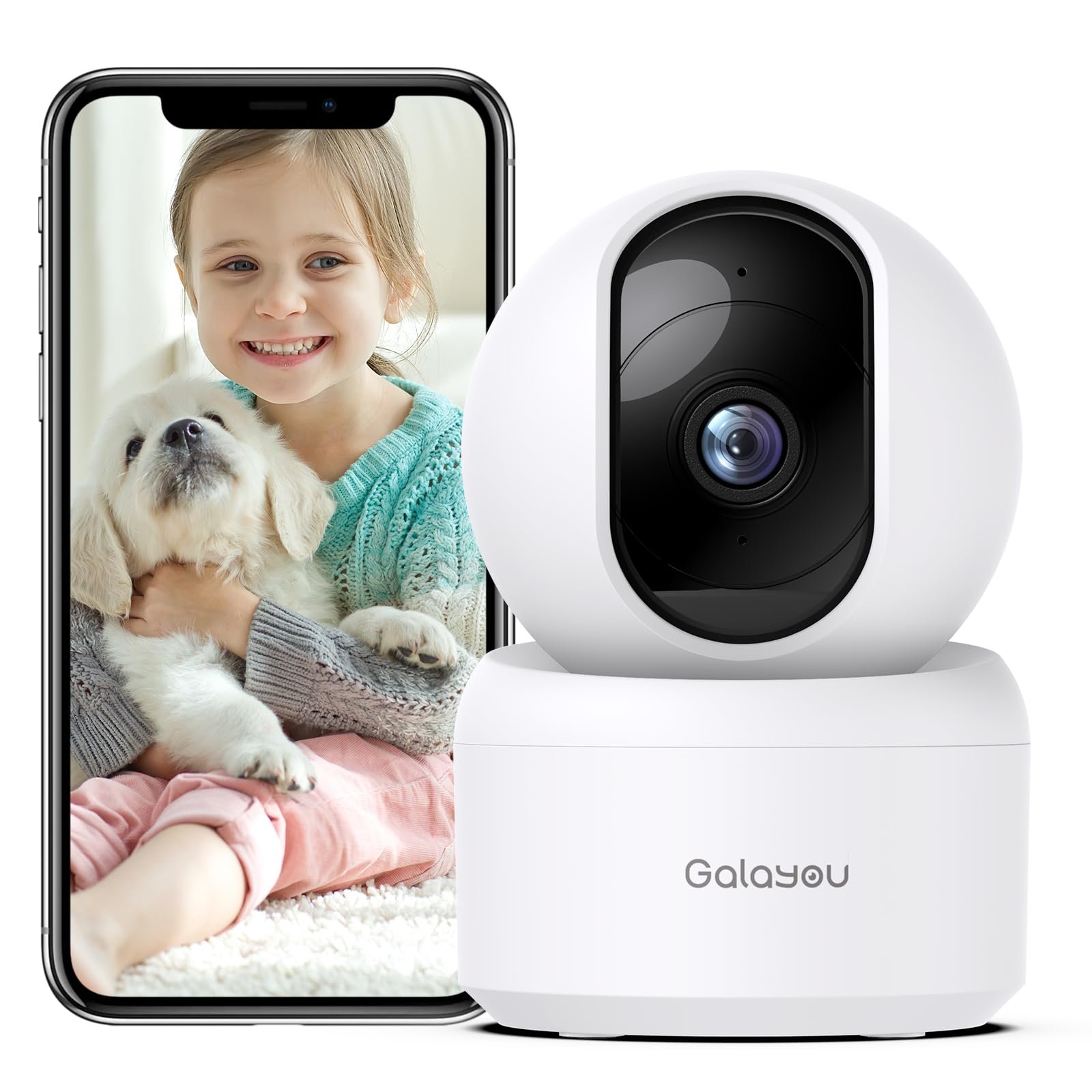 GALAYOU Indoor Camera, Pet Camera for Home Se...