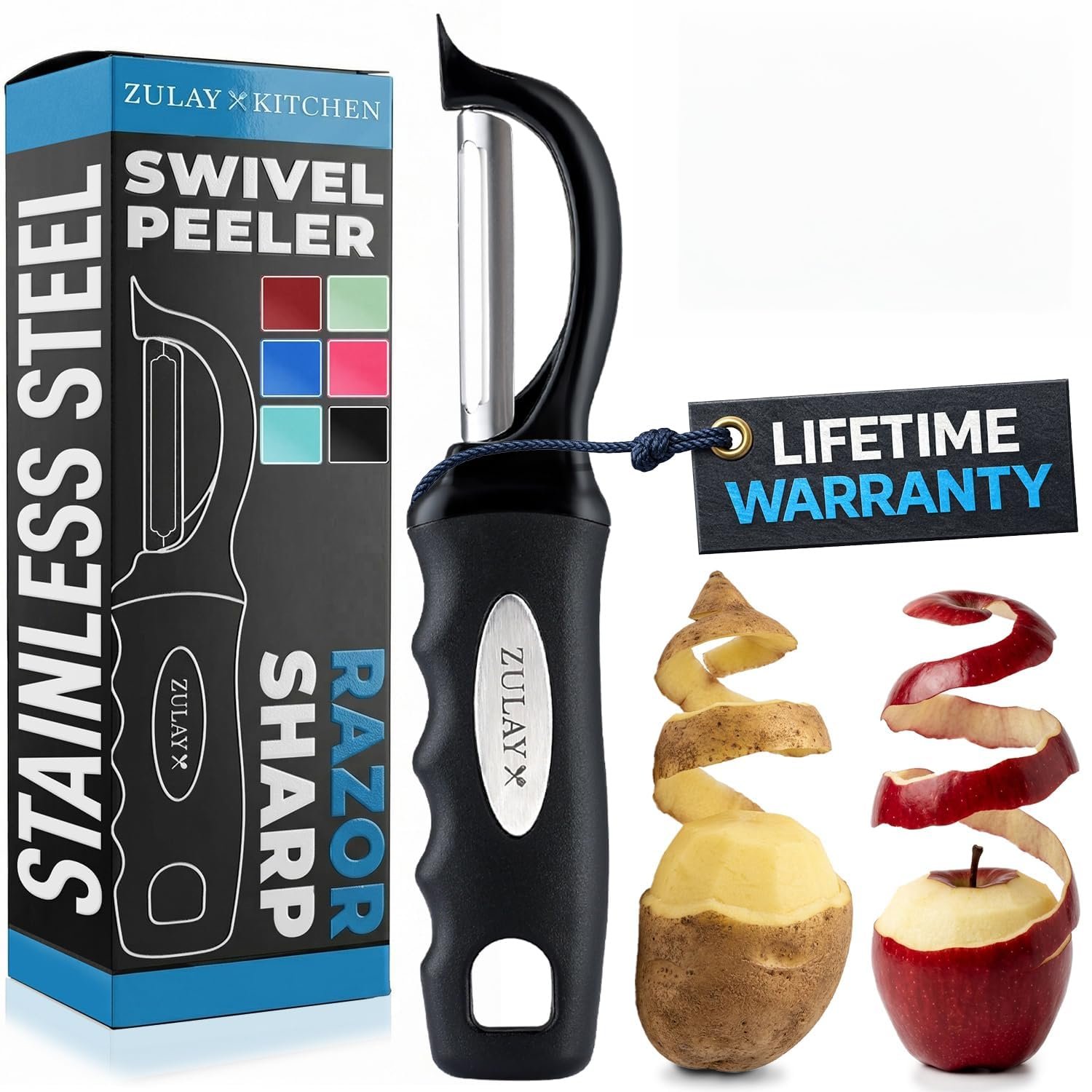 Zulay Kitchen Premium Vegetable Peeler for Ki...