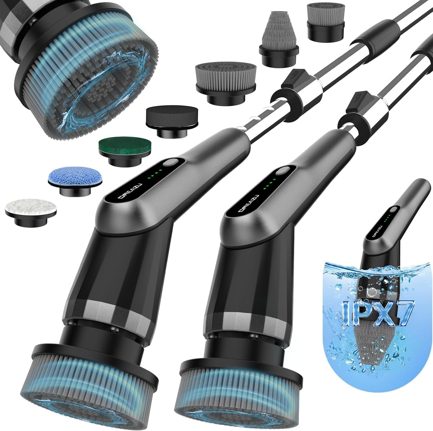 Dreazu Pro Electric Spin Scrubber, 10-in-1 Cl...
