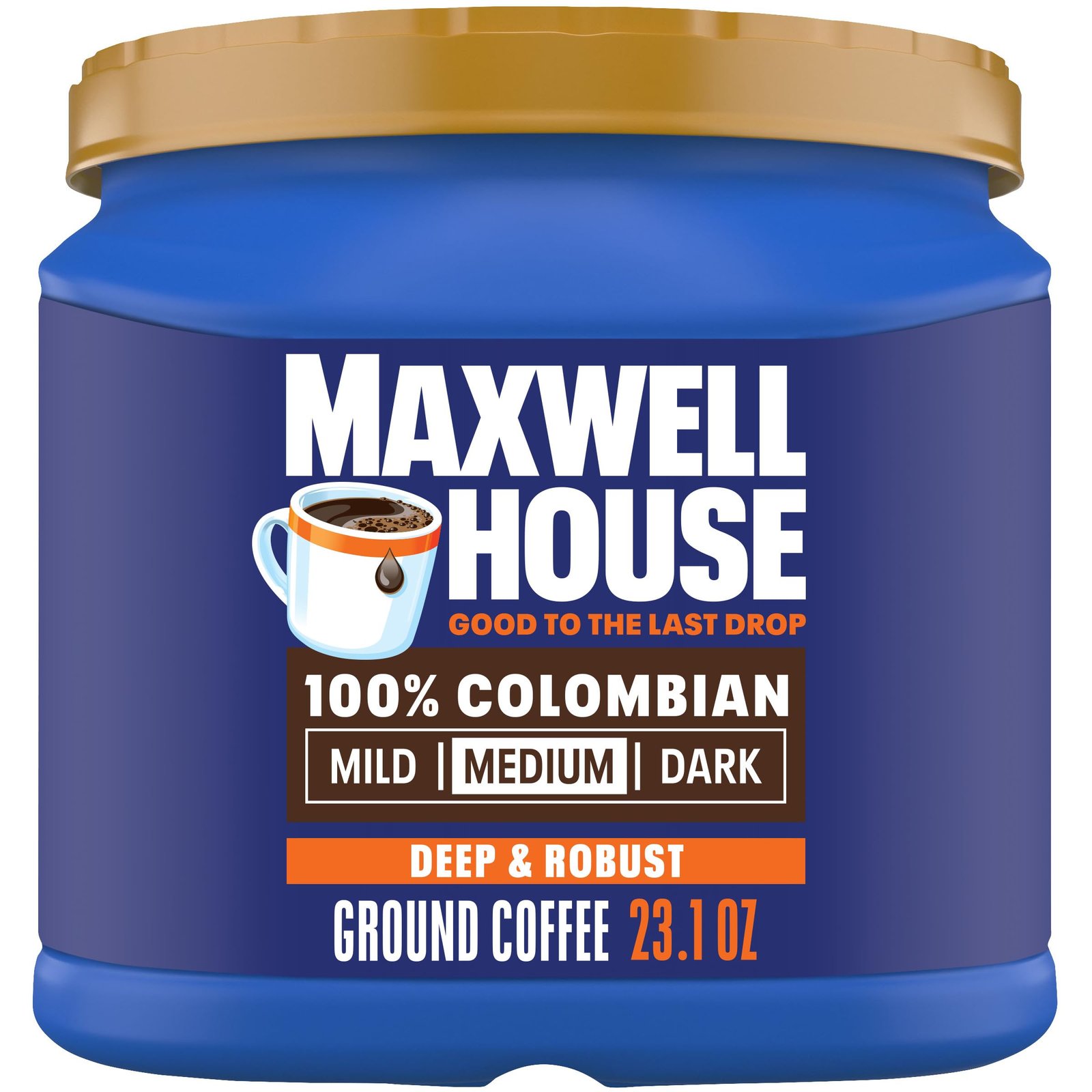 Maxwell House Ground Coffee, 100% Colombian, ...