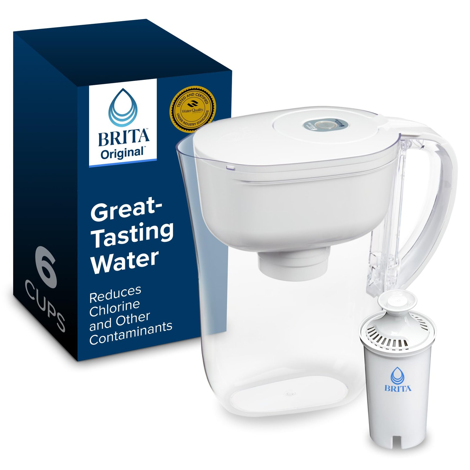 Brita Small 6-Cup Water Filter Pitcher, Inclu...