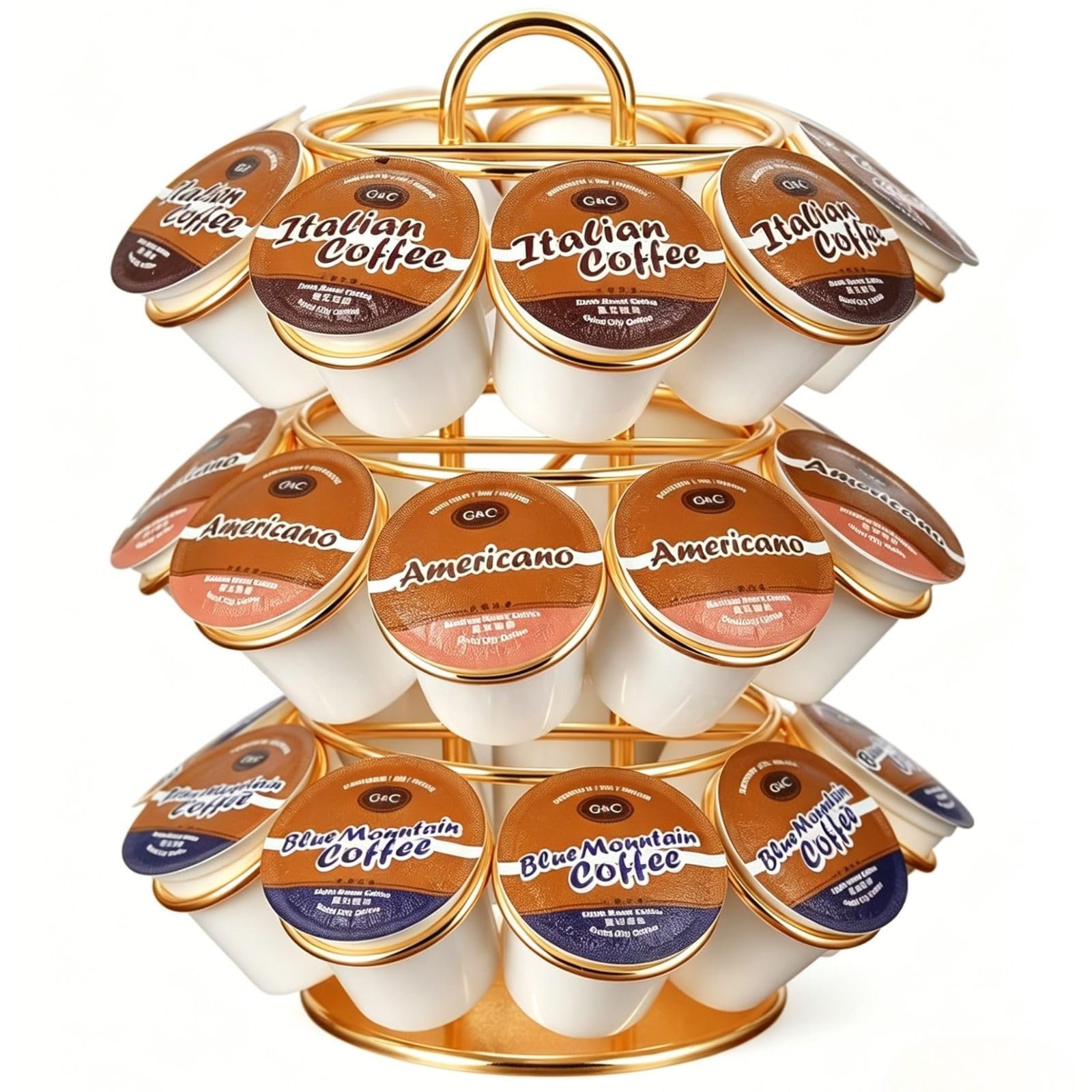 K Cup Holder, Carousel Coffee Pod Holder Comp...