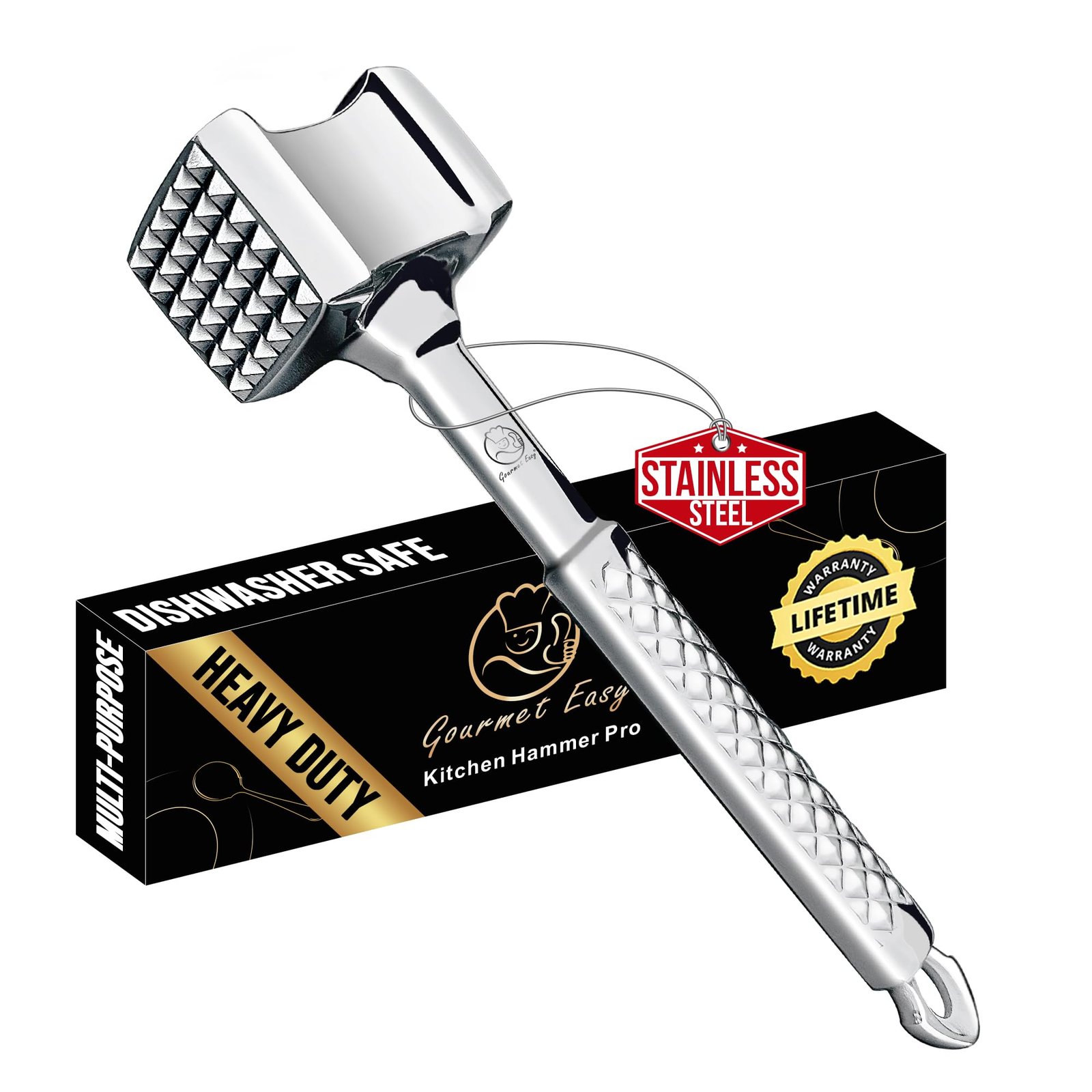 Gourmet Easy Classic Meat Tenderizer Tool, No...