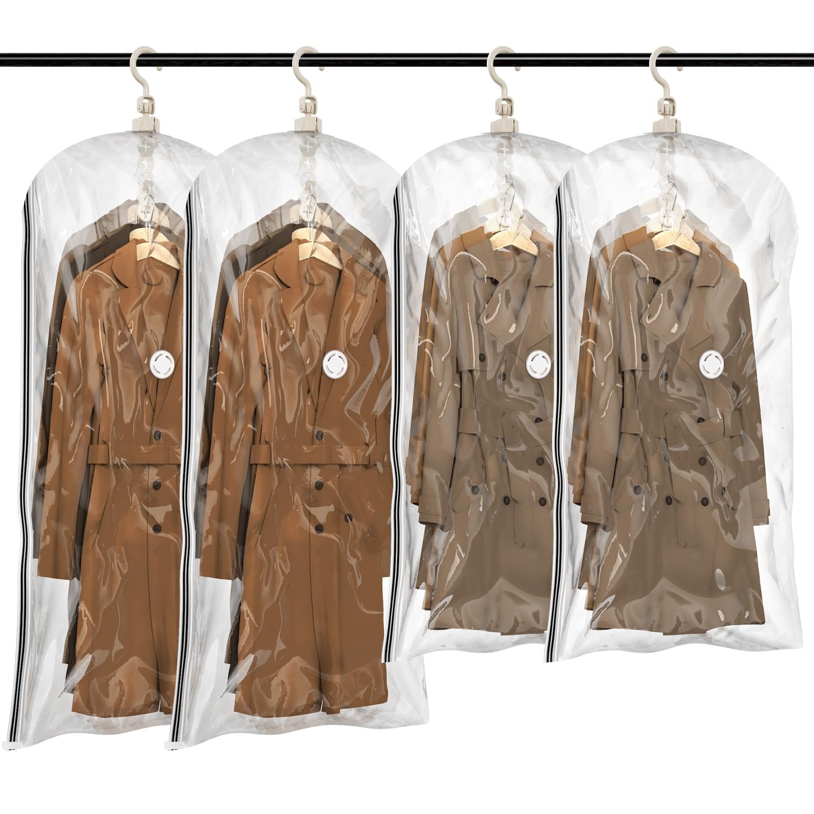 TAILI Hanging Vacuum Storage Bags for Clothes...