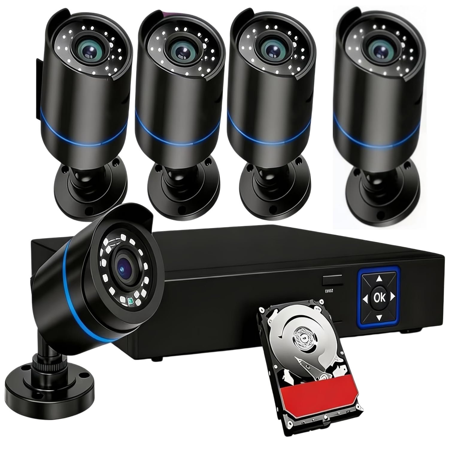 3000TVL Home Security System Surveillance DVR...