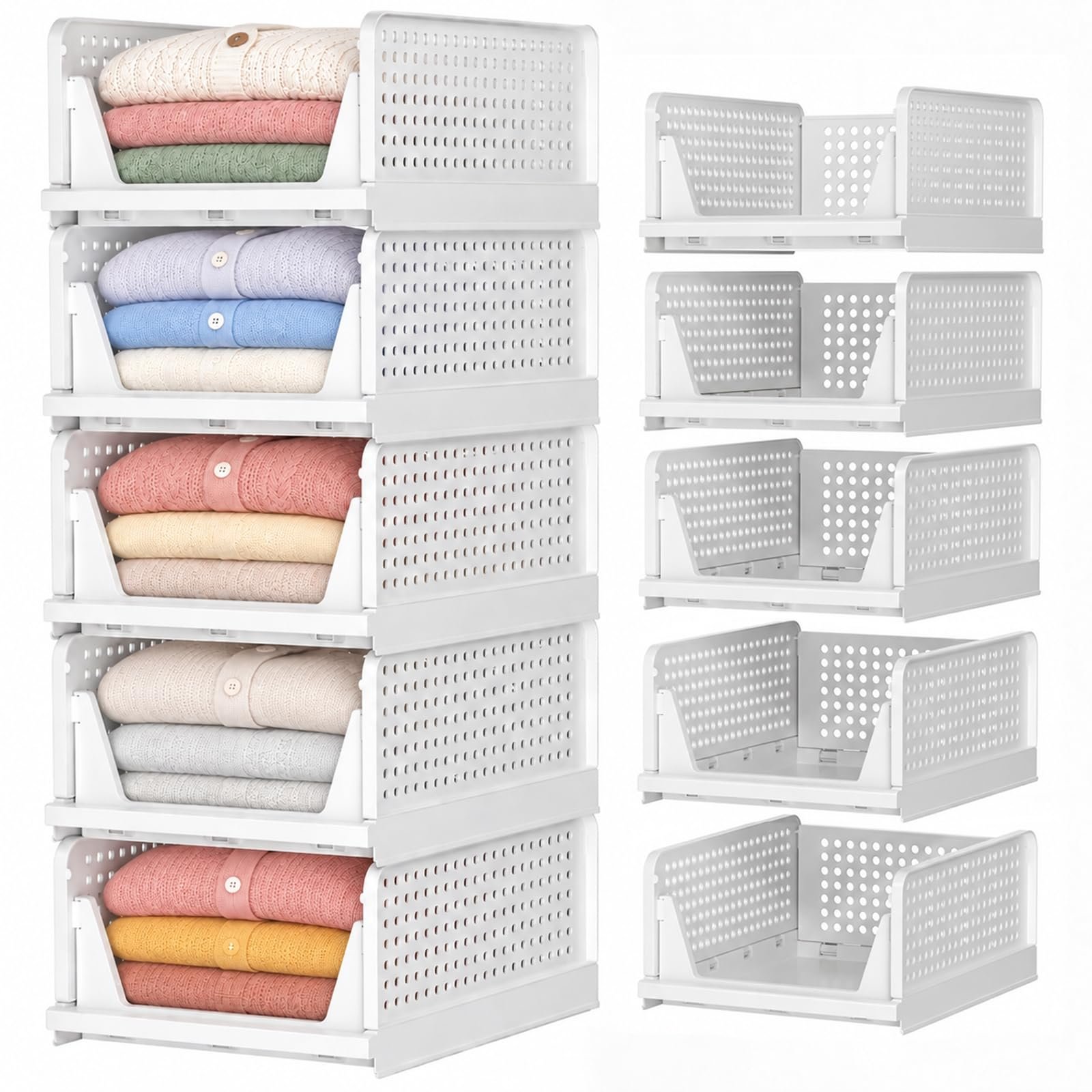 SNSLXH Closet Organizers and Storage, 5 Pack ...