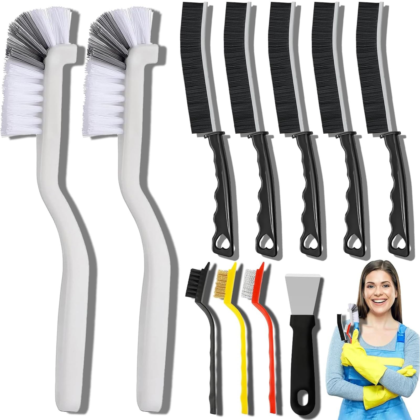 Dfacio 11Pcs Crevice Cleaning Brush Set,Multi...