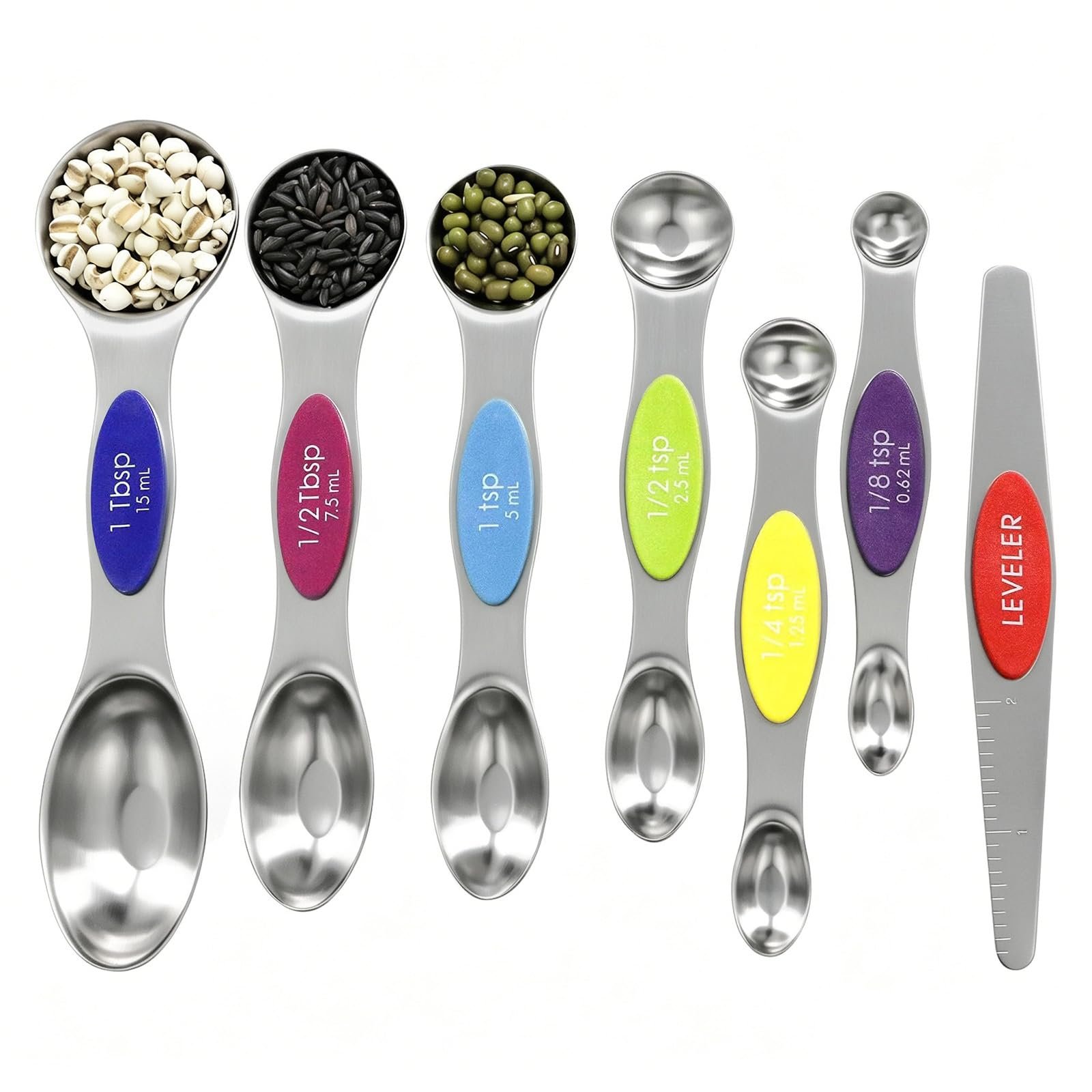 Multicolor Magnetic Measuring Spoons Set with...