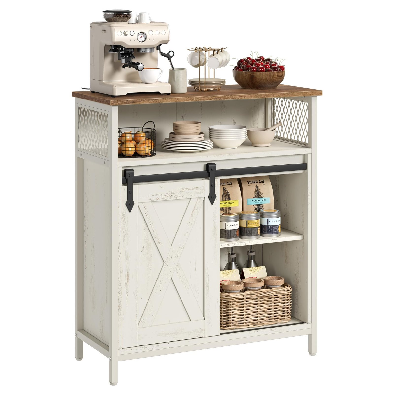VASAGLE Buffet Cabinet, Coffee Bar with 1 Sli...
