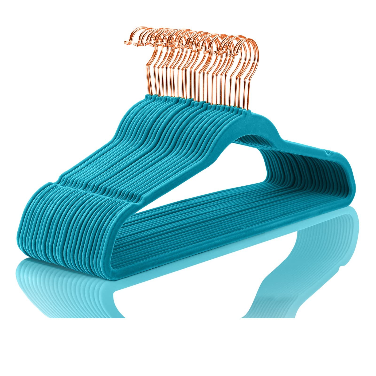 MIZGI Velvet Hangers 50 Pack Non Slip Heavy D...