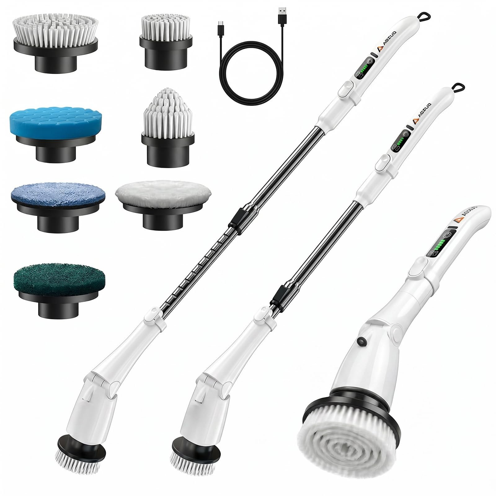 Cordless Electric Spin Scrubber with Extendab...