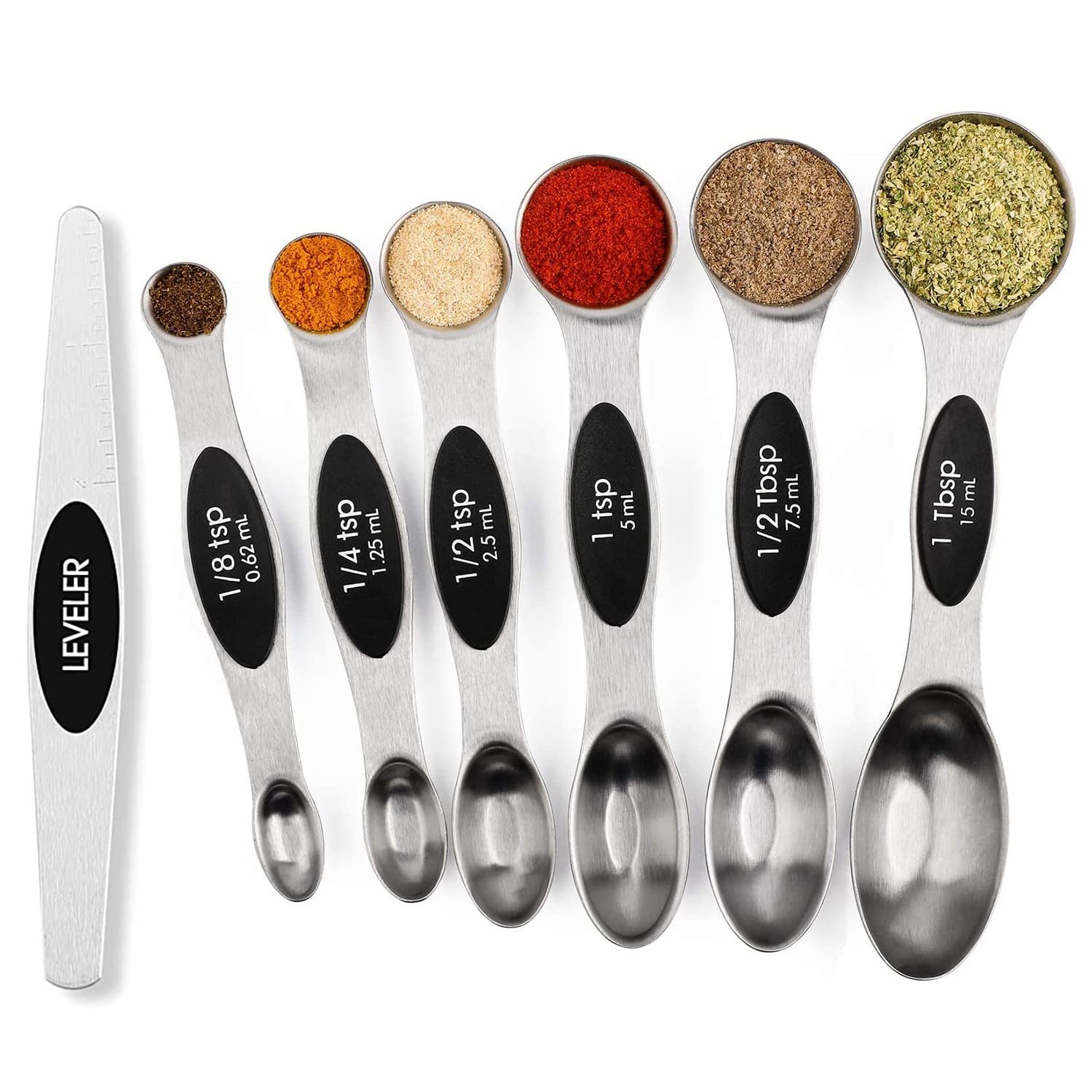 Magnetic Measuring Spoons Set Stainless Steel...