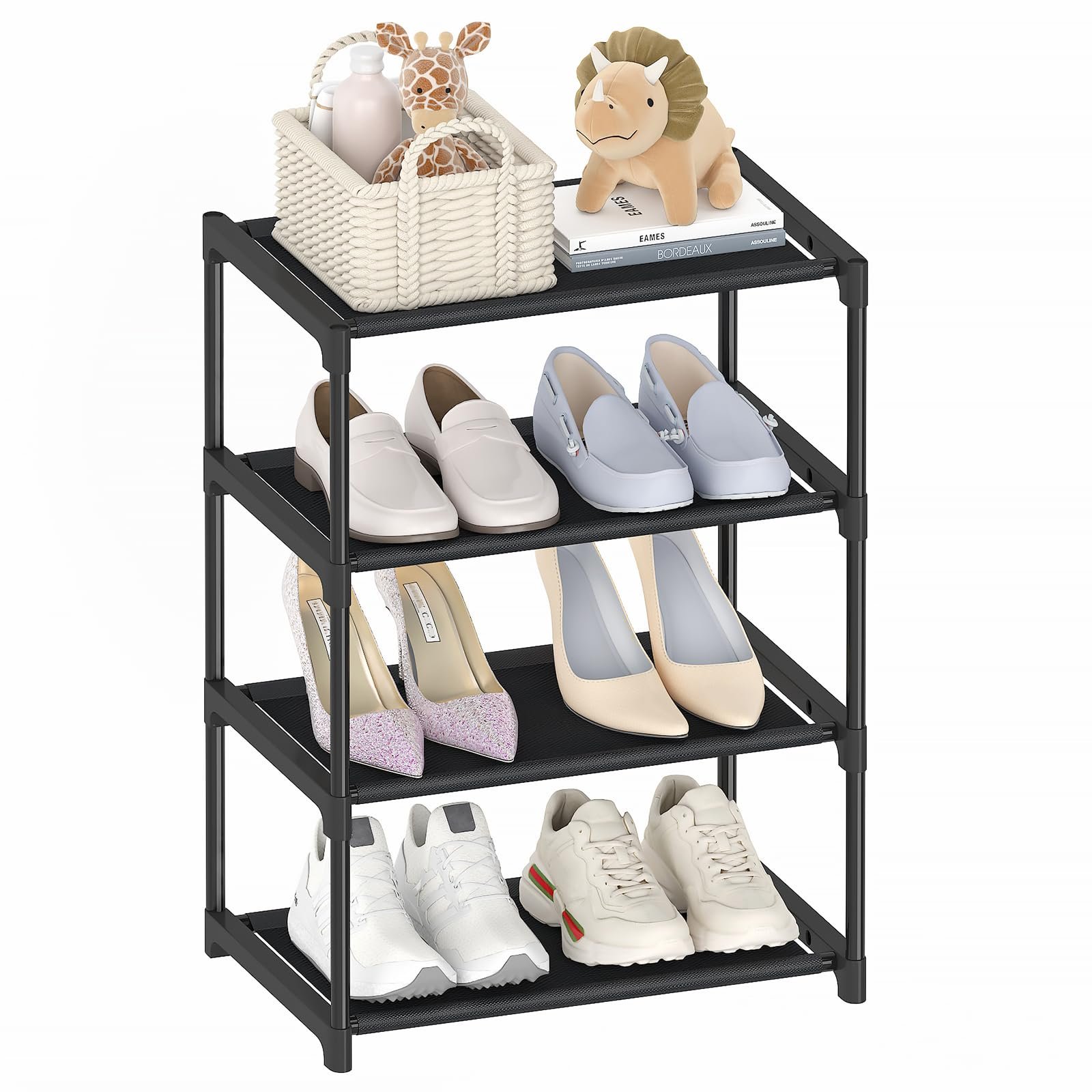 Autonomier 4 Tier Extra Small Shoe Rack (16.3...