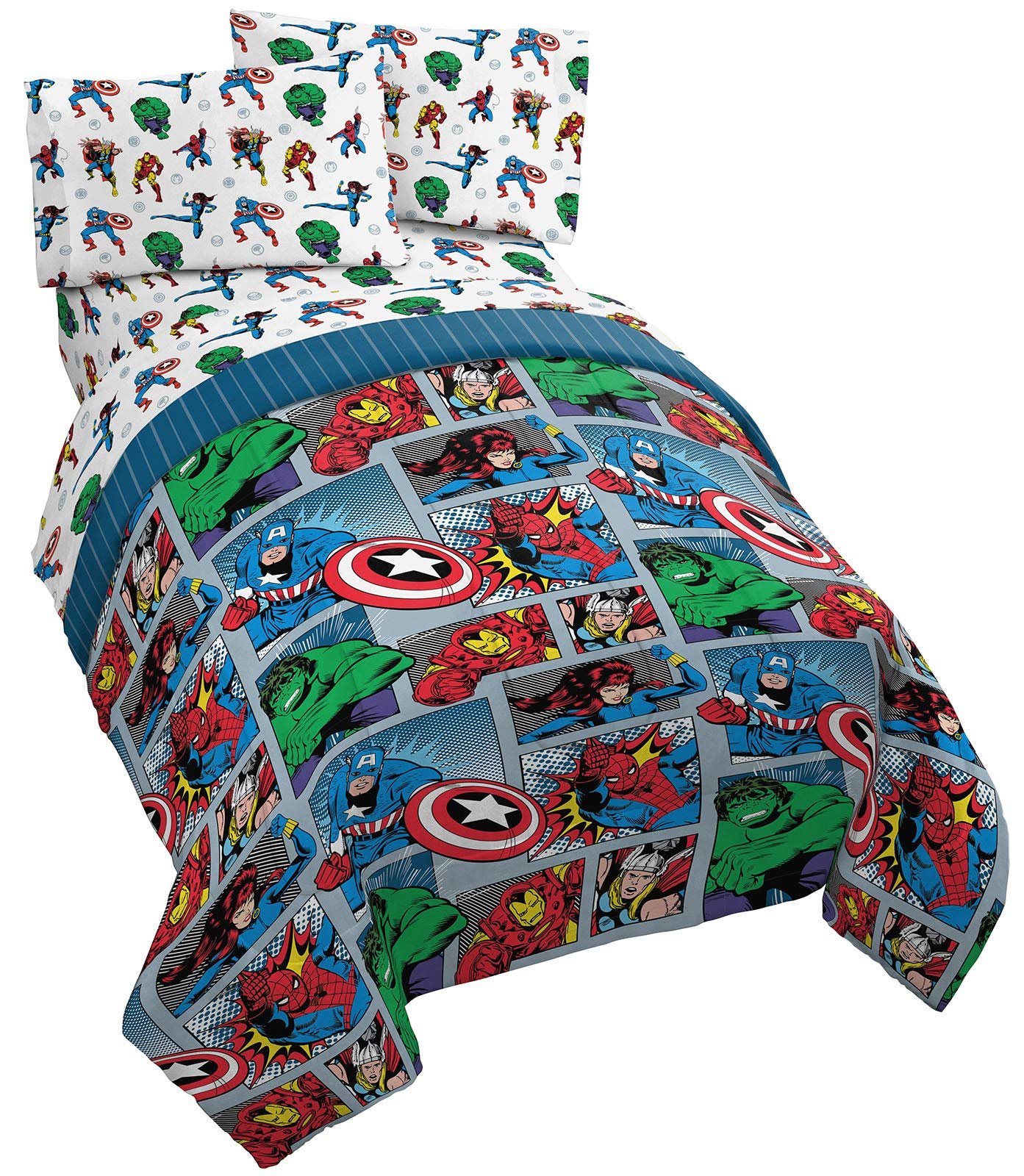 Marvel Comics Iron Man Twin Comforter Set 4 P...