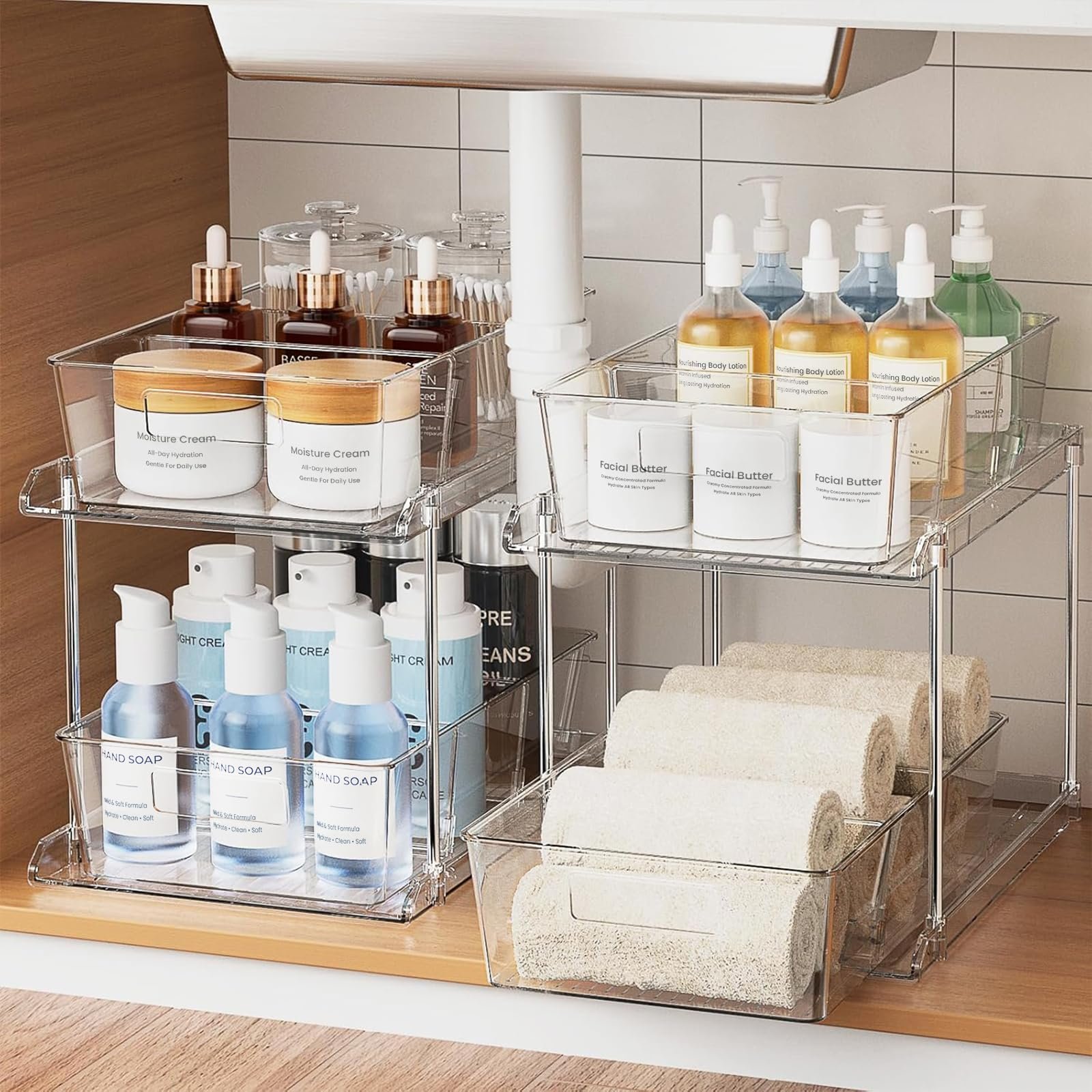 Fabspace Bathroom Under Sink Organizers and S...