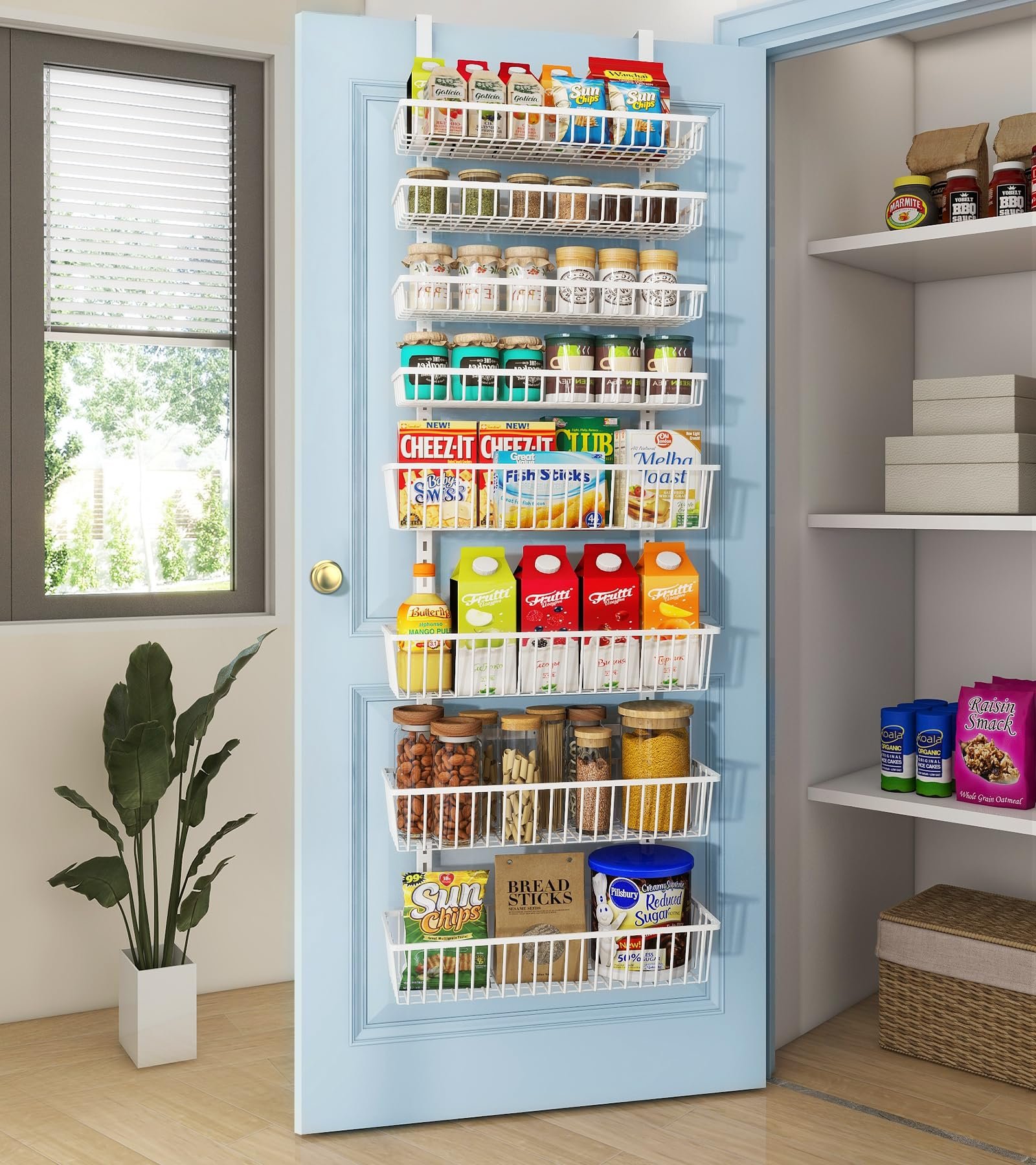 Mefirt Over The Door Pantry Organizer, Pantry...