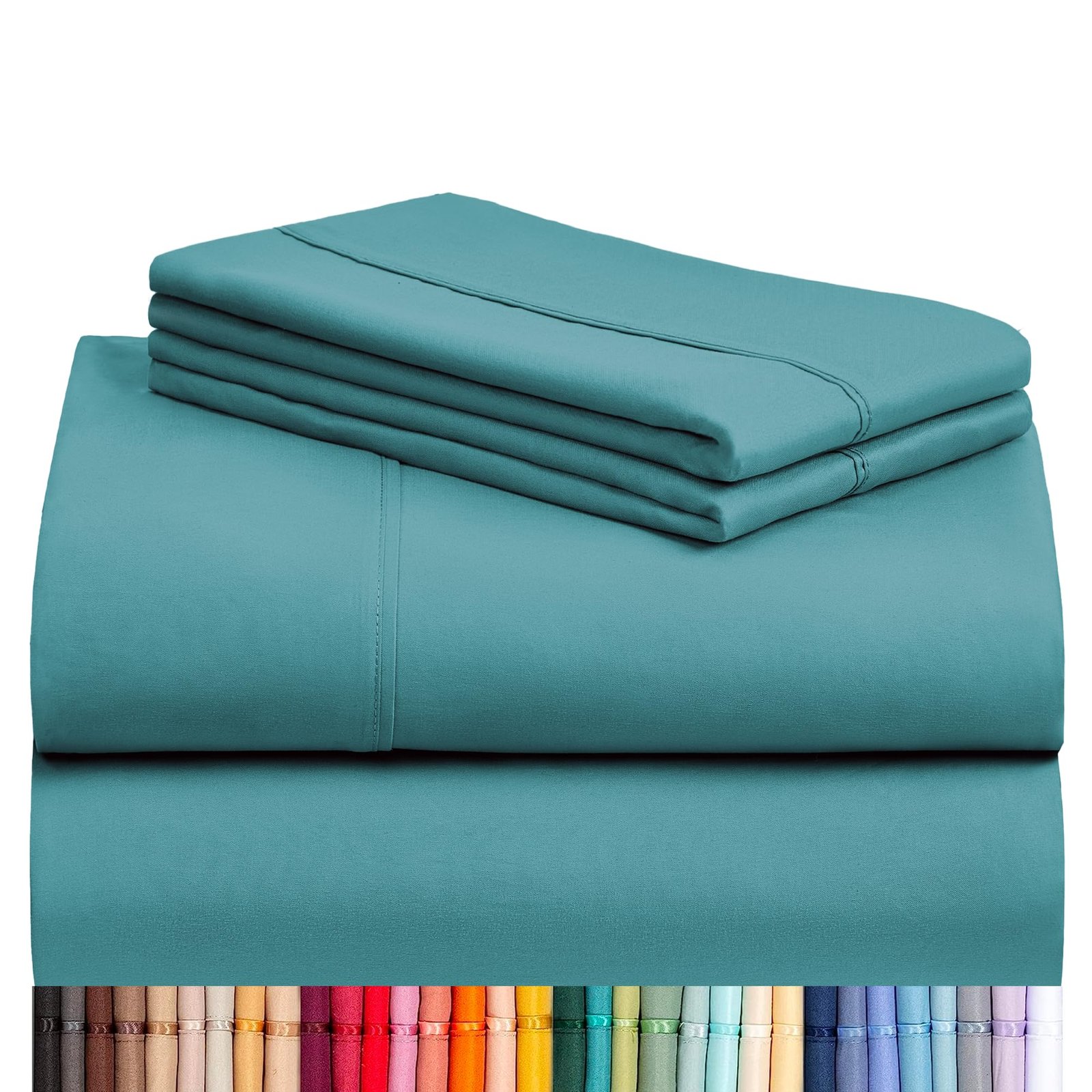 King Size Sheets Set, Cooling & Soft Deep Poc...