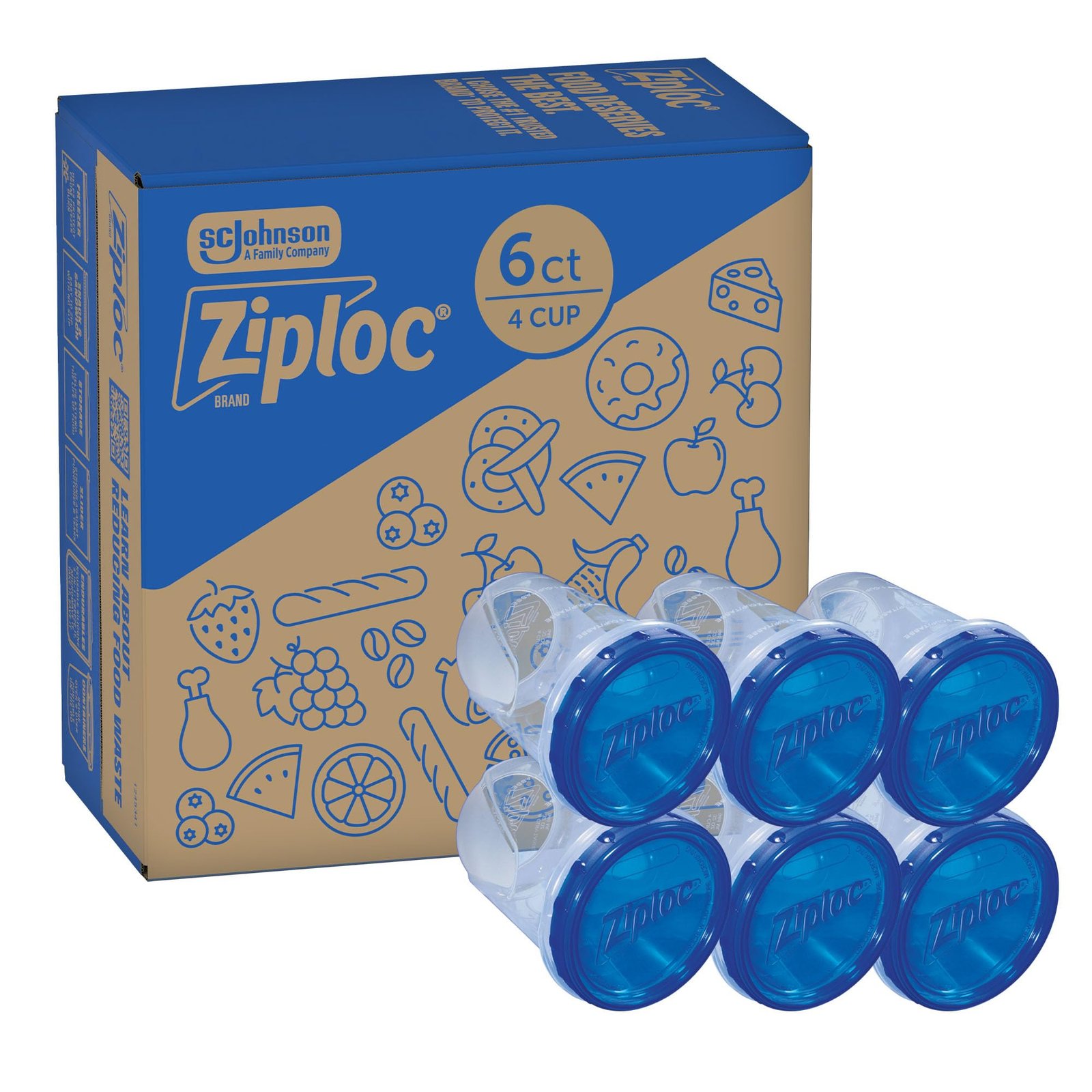 Ziploc Twist N Loc Food Storage Meal Prep Con...