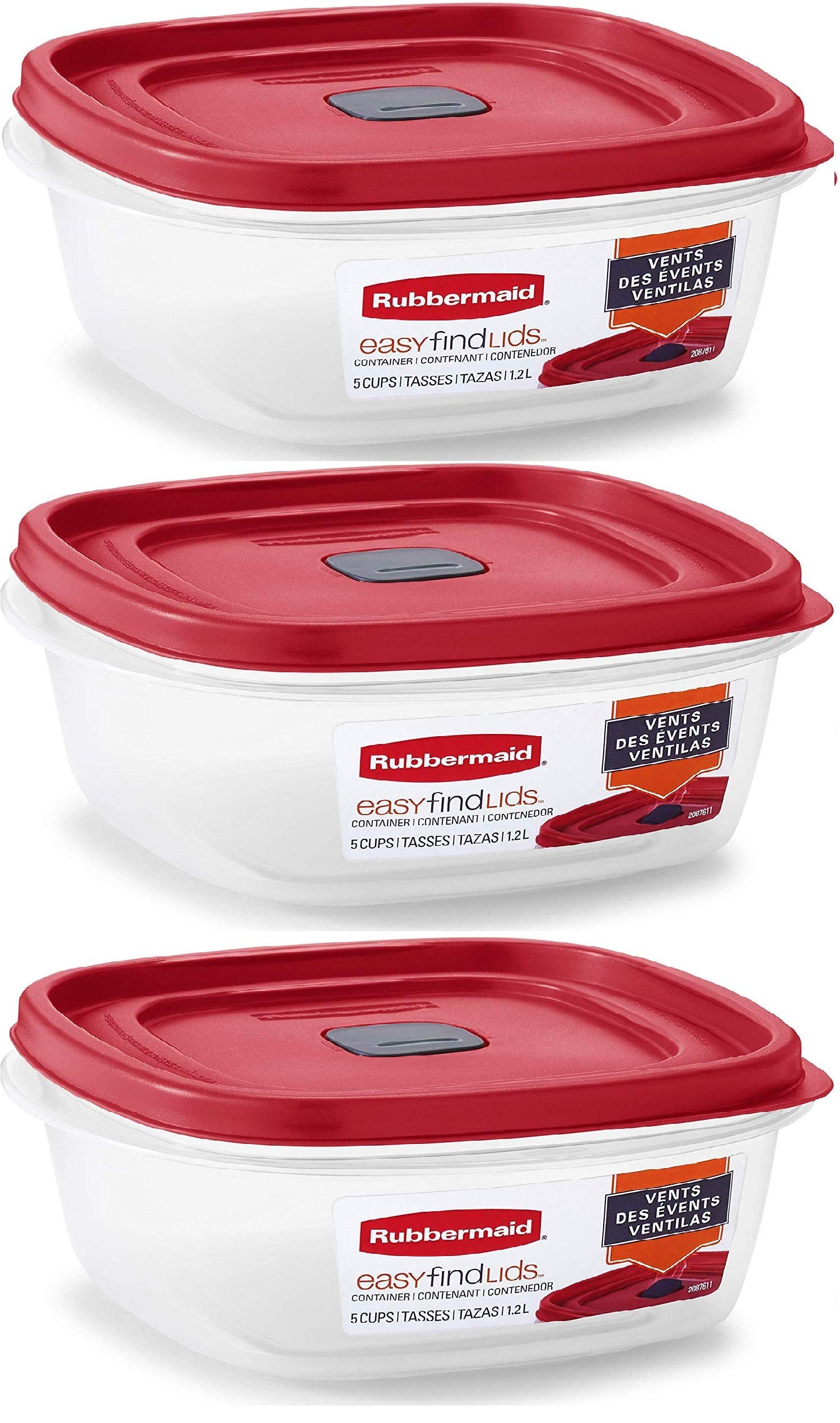 Rubbermaid Easy Find Lid Square 5-Cup Food St...