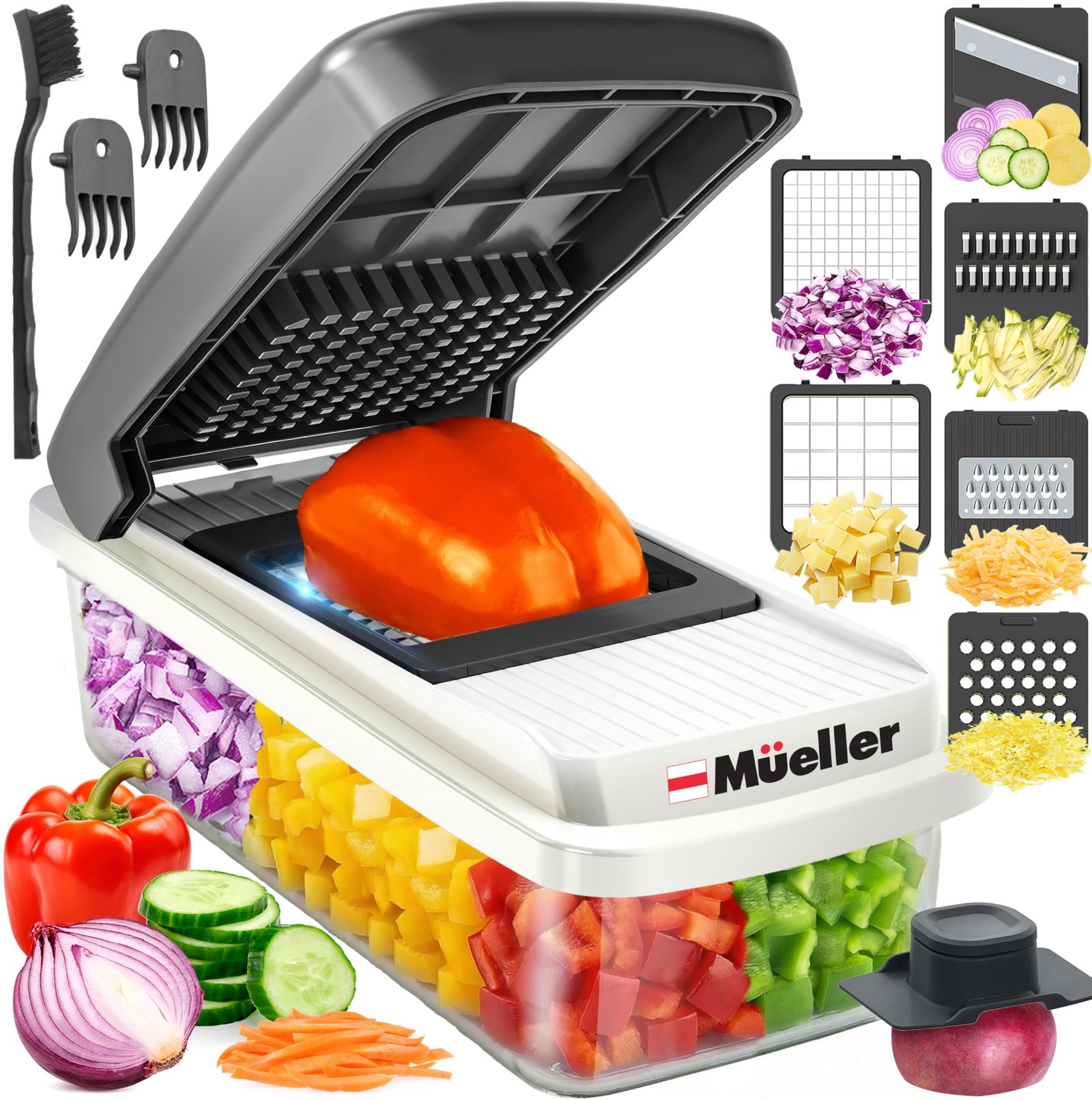 Mueller Vegetable Chopper Mandoline Slicer, F...