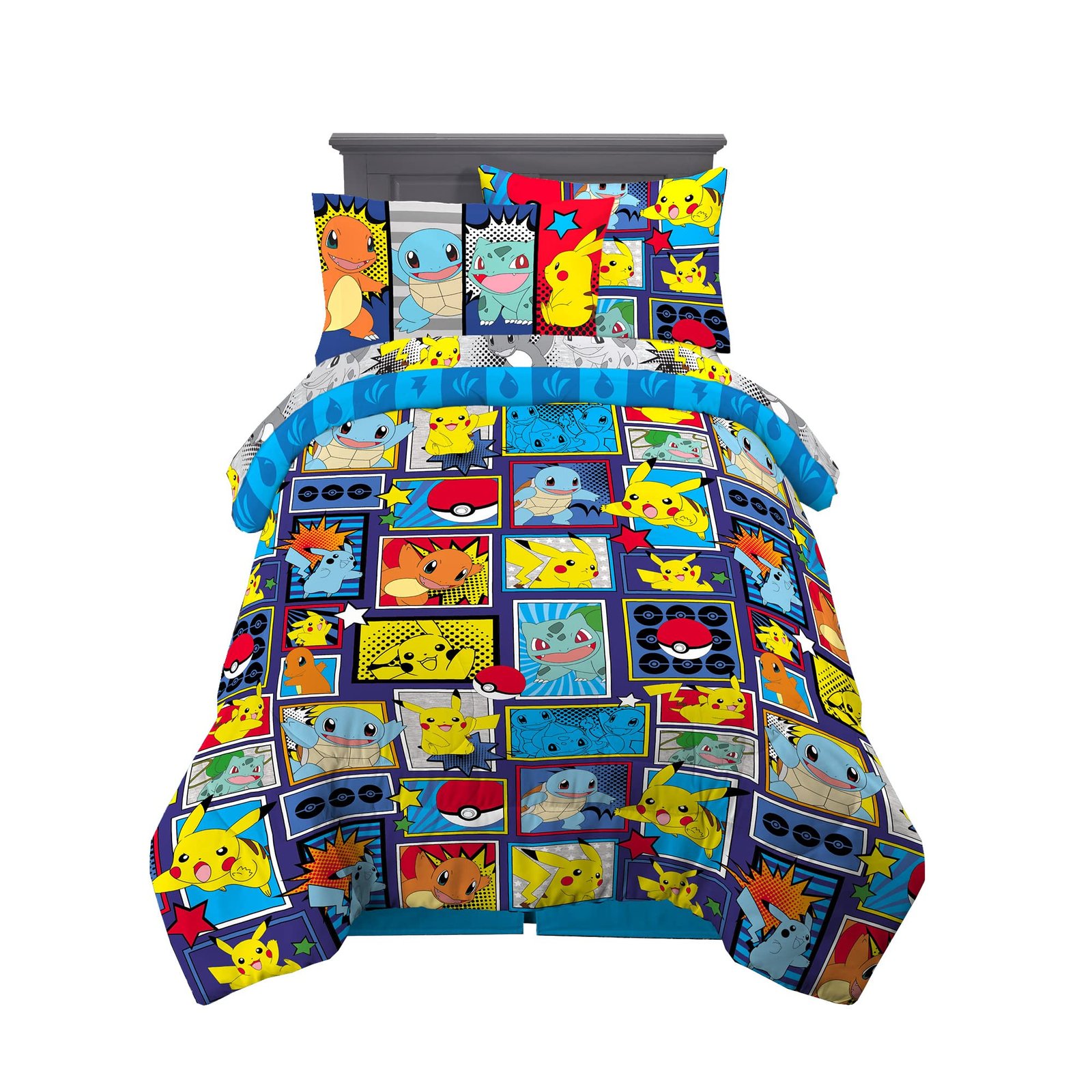 Franco Pokémon Pikachu Twin Size Bedding, Kid...