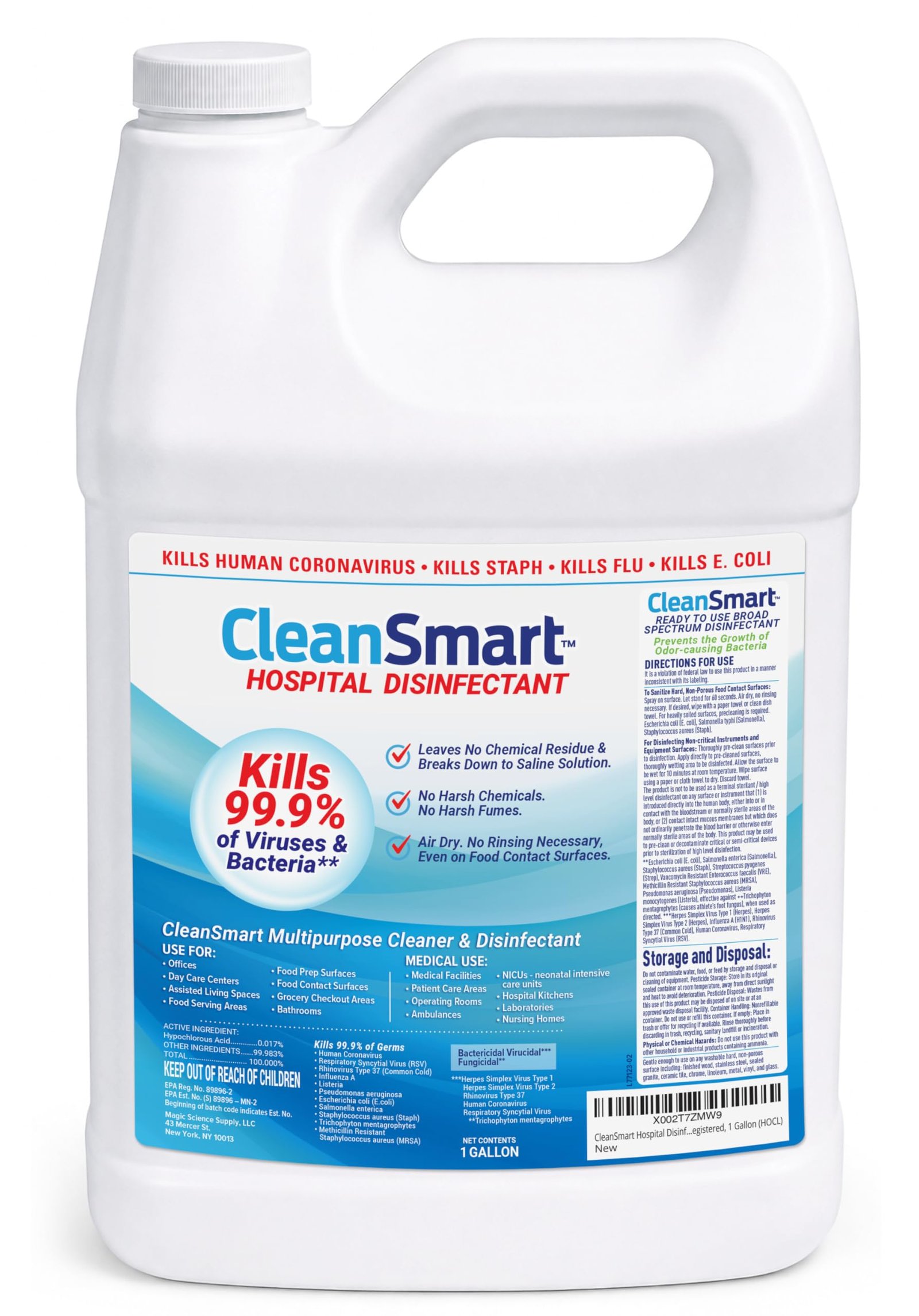 CleanSmart Hospital Disinfectant, Hypochlorou...