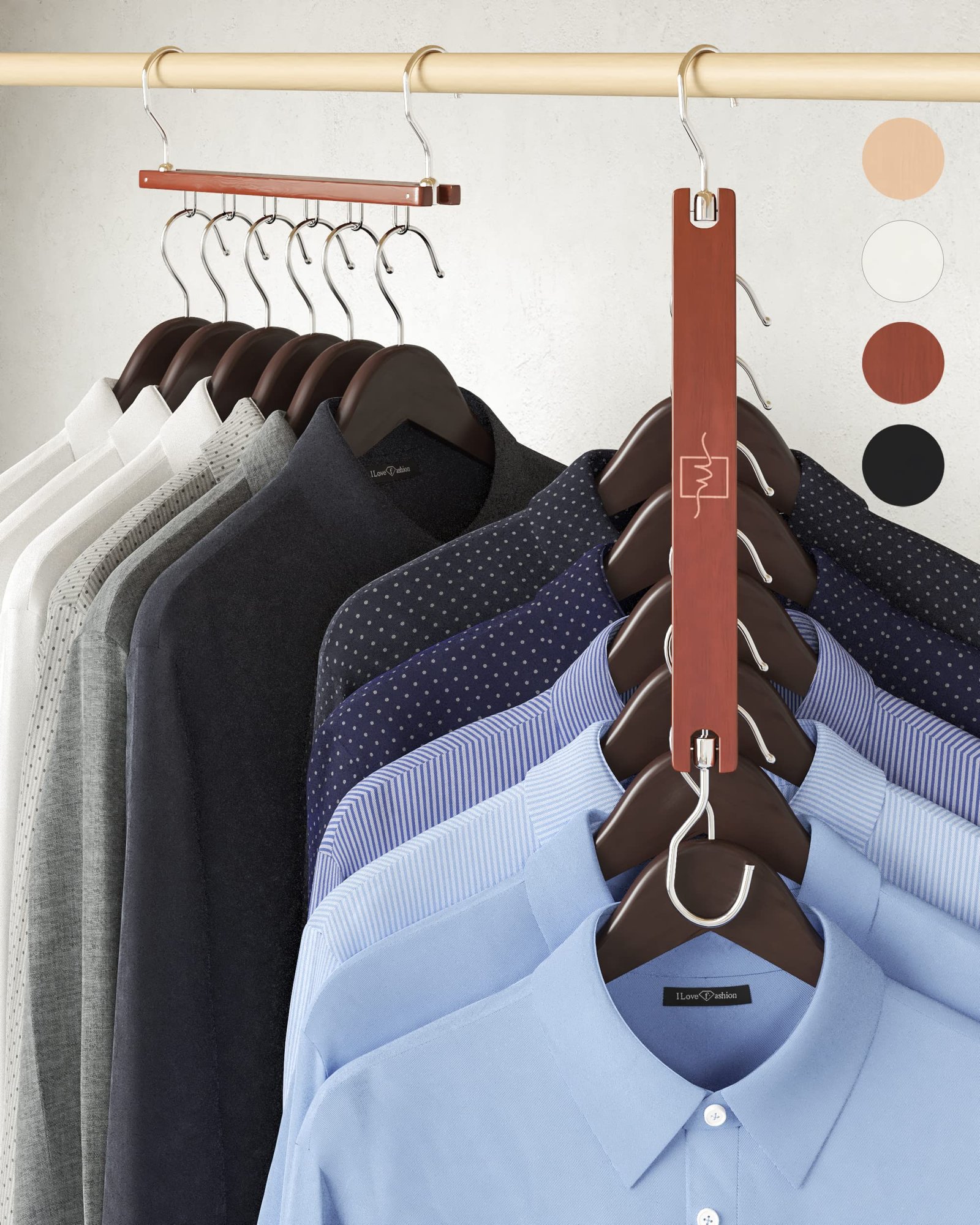 MORALVE Space Saving Hangers for Closet – 4 P...