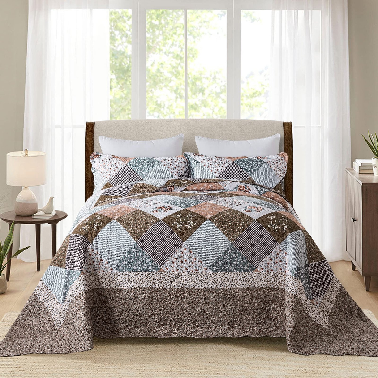 HoneiLife Oversized King Bedspreads 120x120-3...