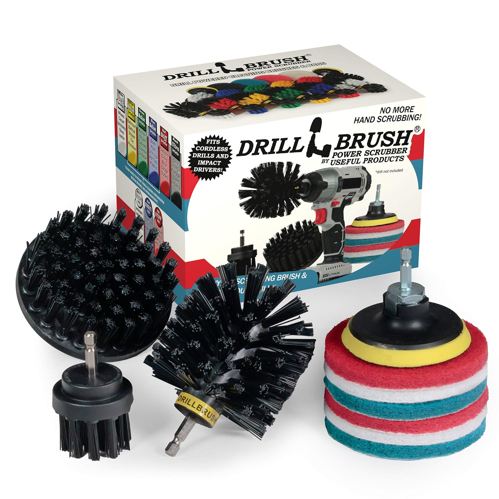 Electric Spin Scrubber Set - Grill Brush and ...