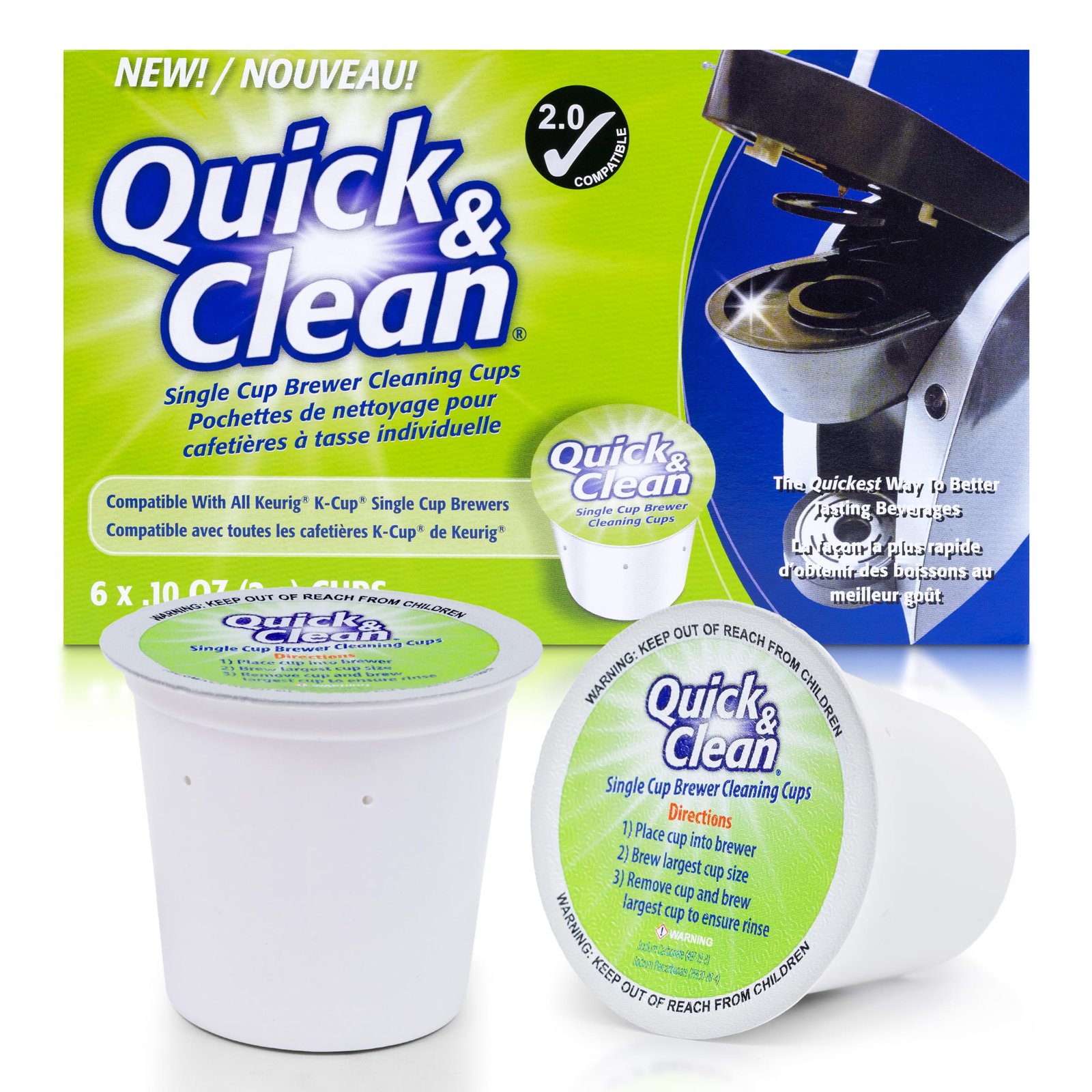 Quick & Clean [6-Pack] Keurig Cleaning Pods -...