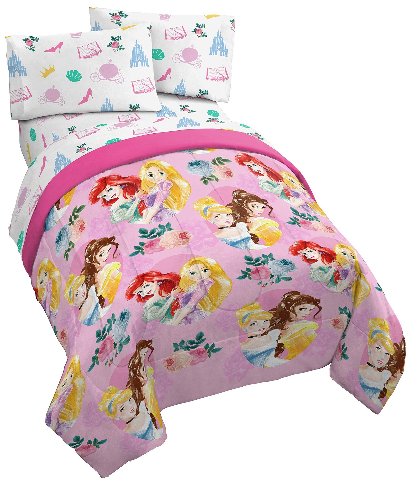 Disney Princess Twin Comforter Set 4 Piece Ki...