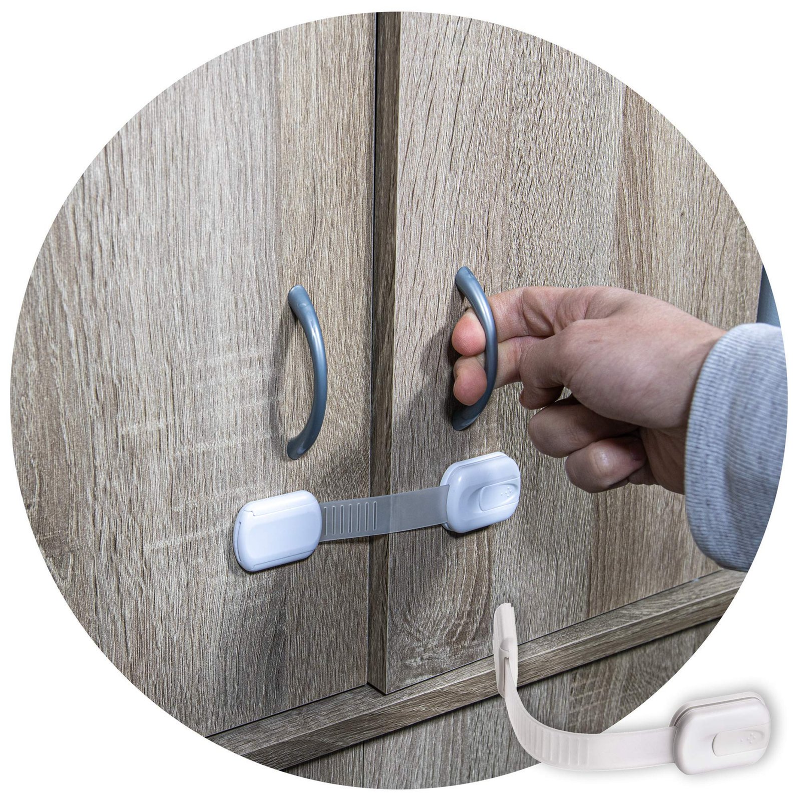 6-Pack Child Proof Locks for Cabinet Doors, D...