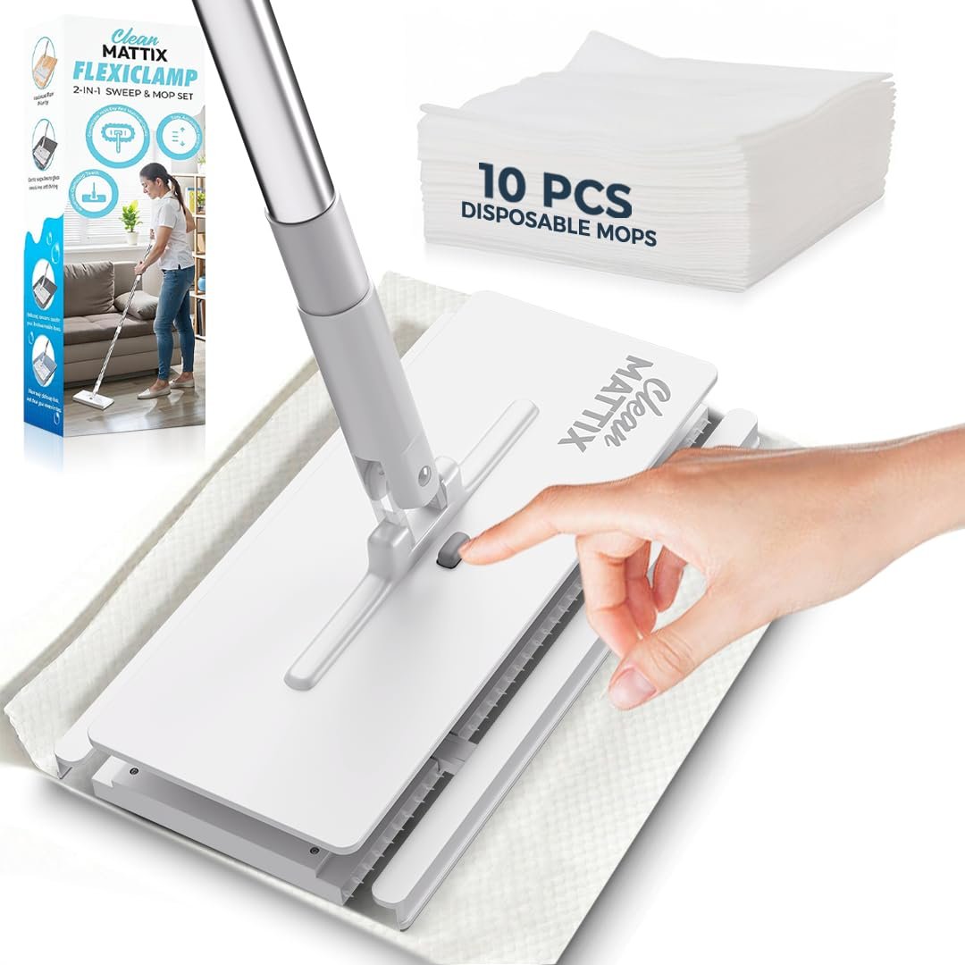 FlexiClamp Sweep & Mop Kit - Durable Cleaning...