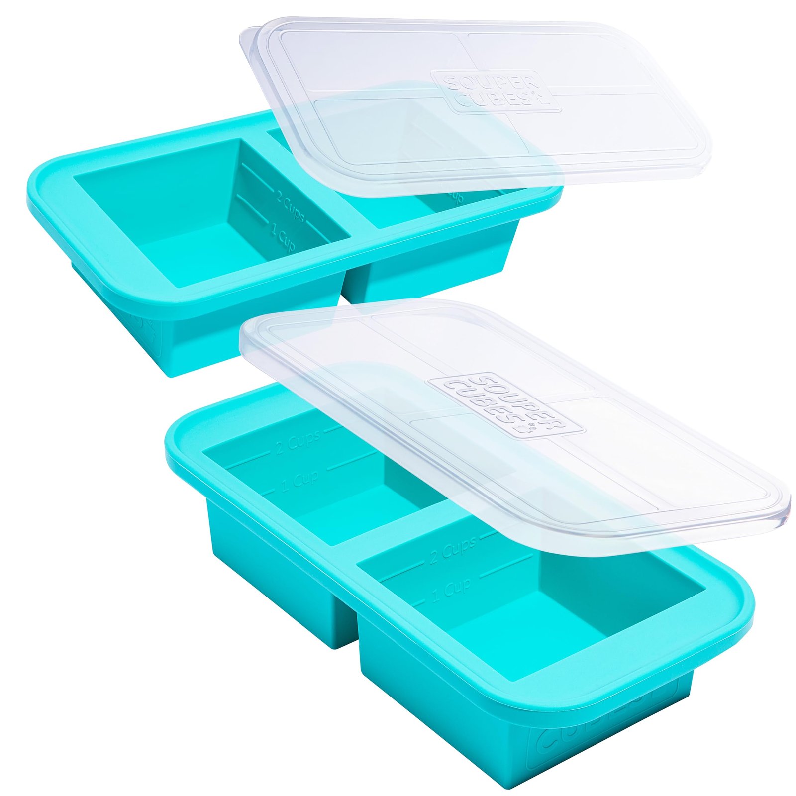 Souper Cubes 2 Cup Silicone Molds for Food, A...