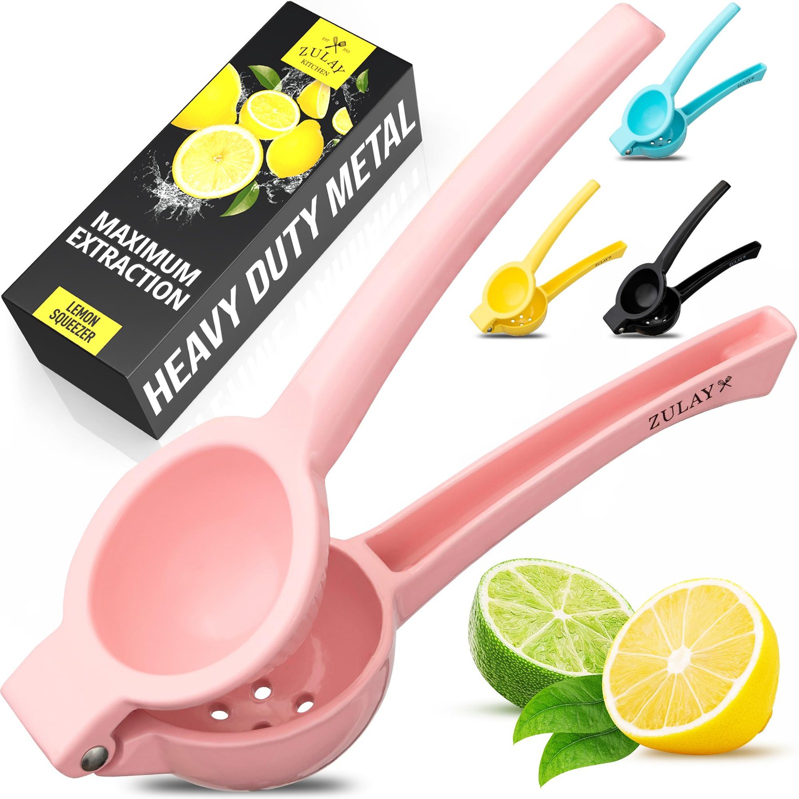 Zulay Premium Quality Metal Lemon Squeezer, C...