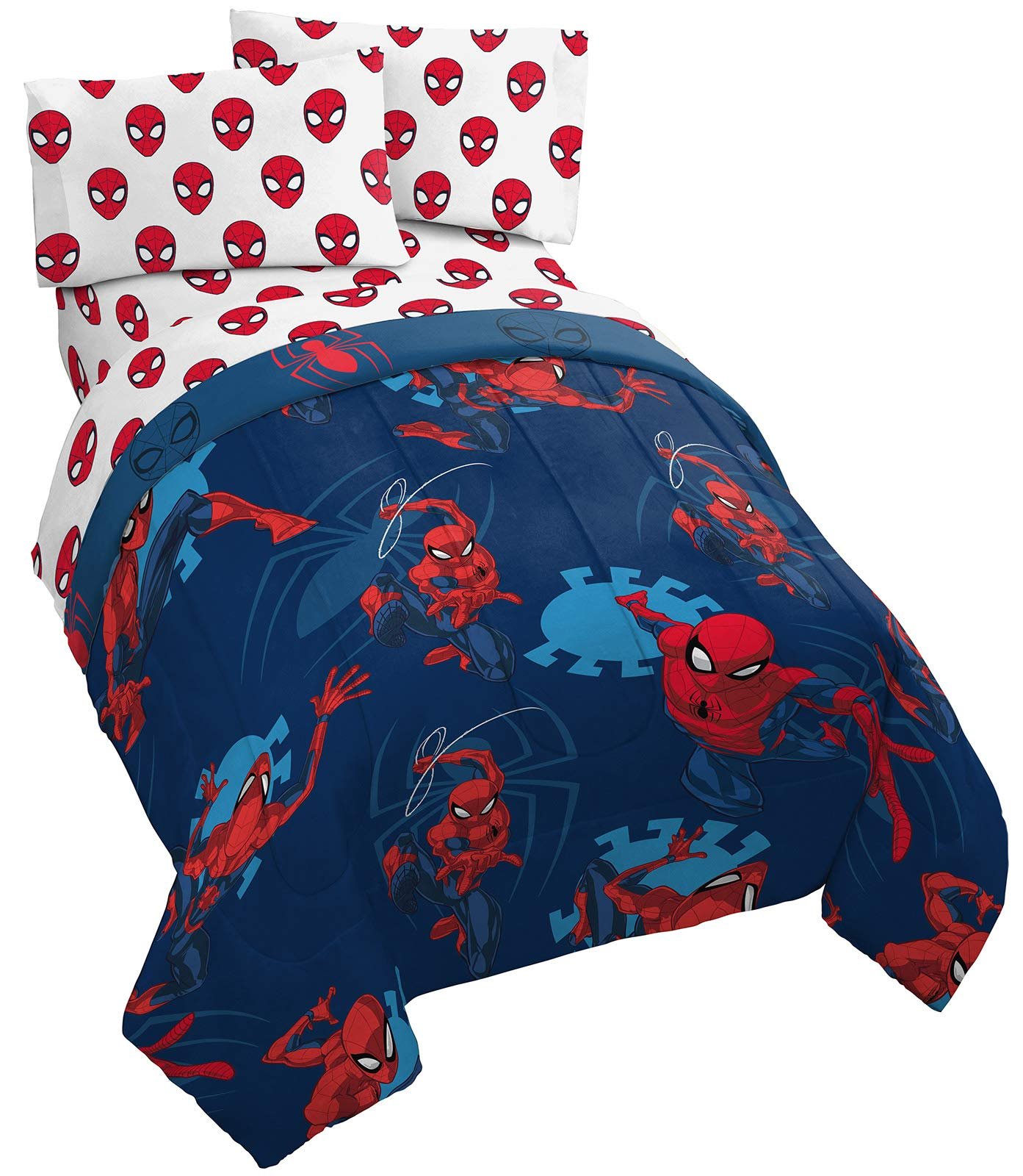 Marvel Spiderman Twin Comforter Set 4 Piece K...