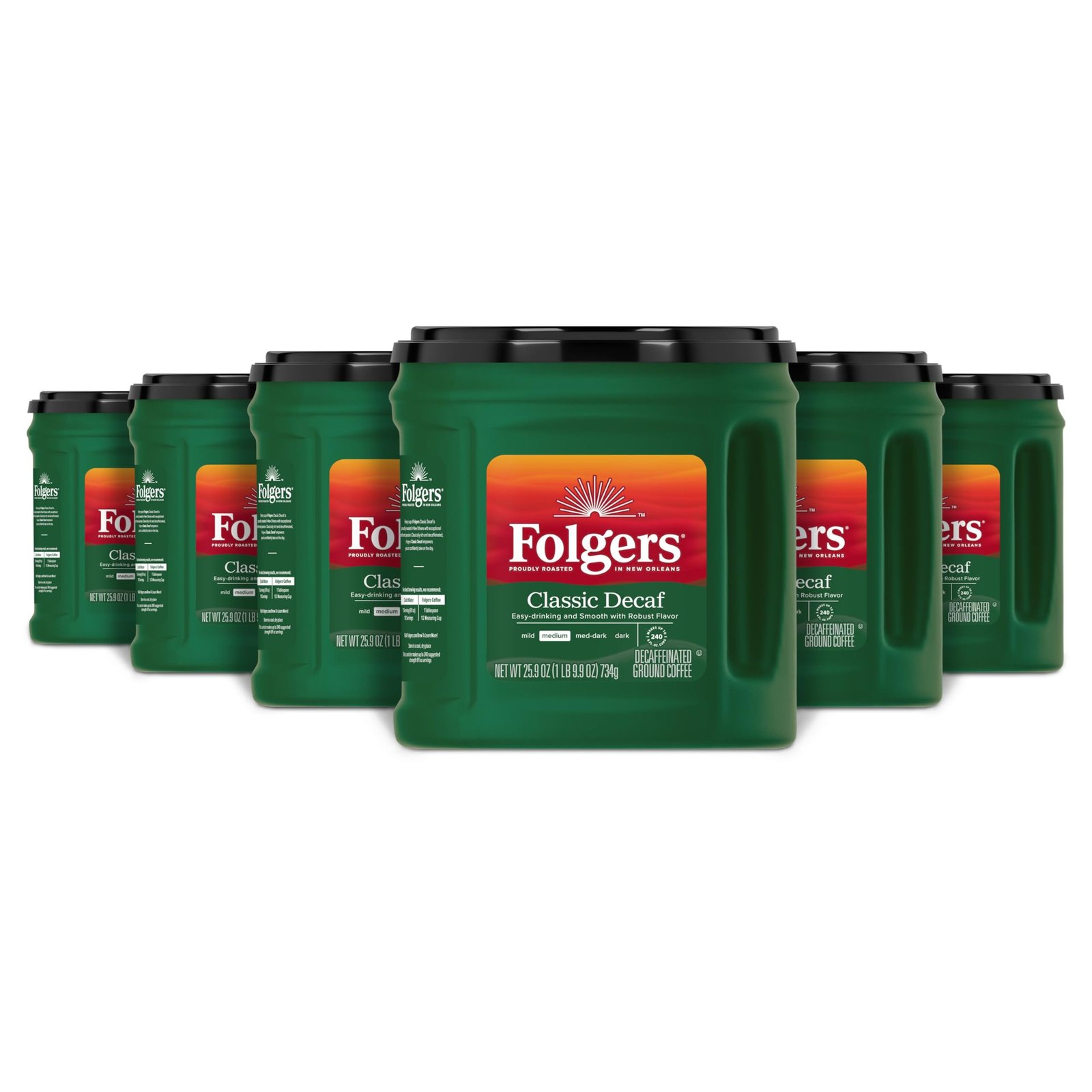 Folgers Classic Decaf Ground Coffee, Medium R...