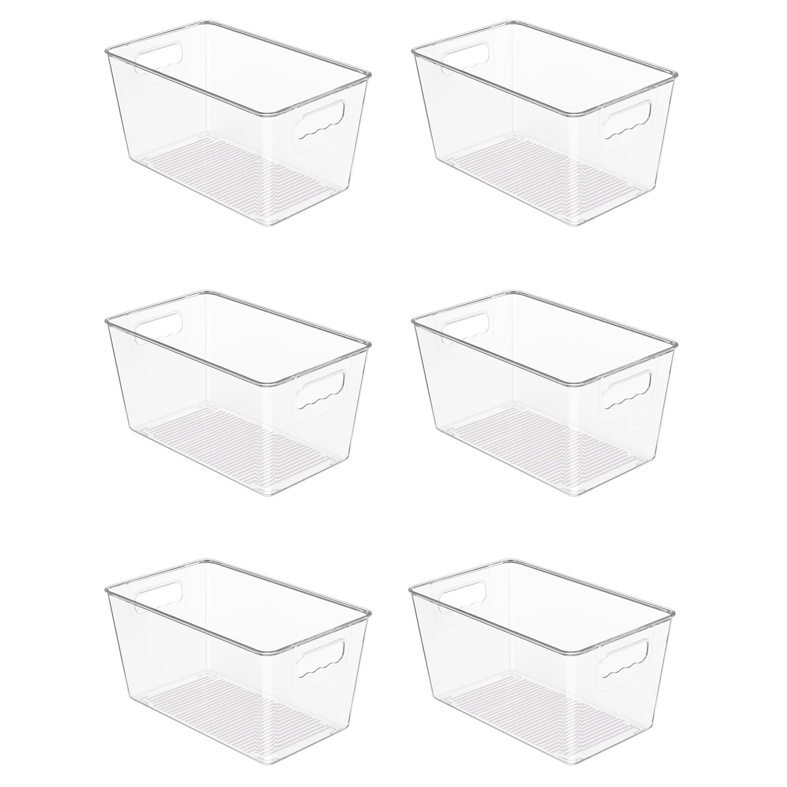 Vtopmart 6 Pack Clear Storage Bins, Pantry Ca...