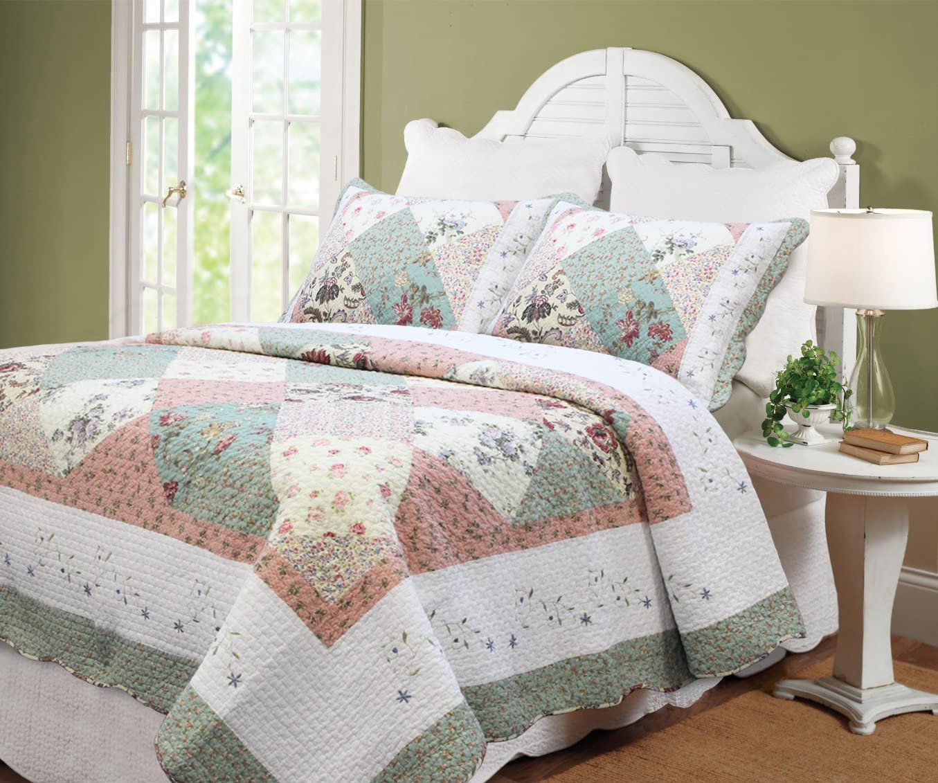 Cozy Line Home Fashions Floral Real Patchwork...