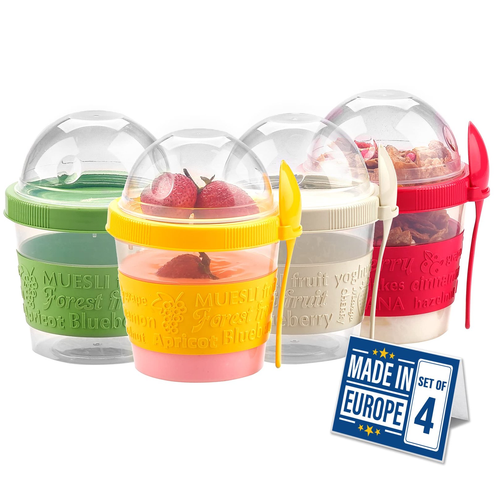 Crystalia 4 Pack 17 oz On The Go Yogurt Parfa...