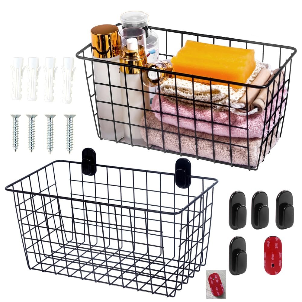 2 Pack【Extra Large】Hanging Kitchen Basket,Wir...