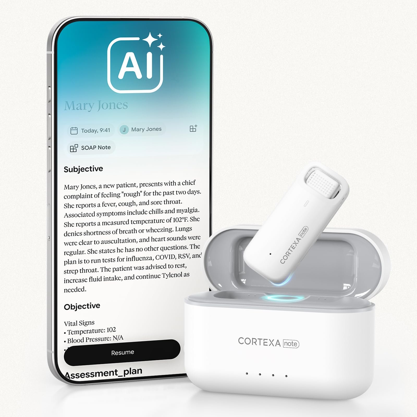 AI Voice Recorder for Clinicians One-Click EH...
