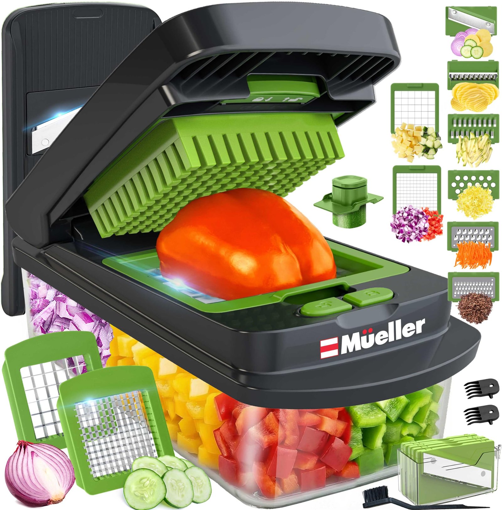 Mueller Pro-Series 10-in-1 Vegetable Chopper ...