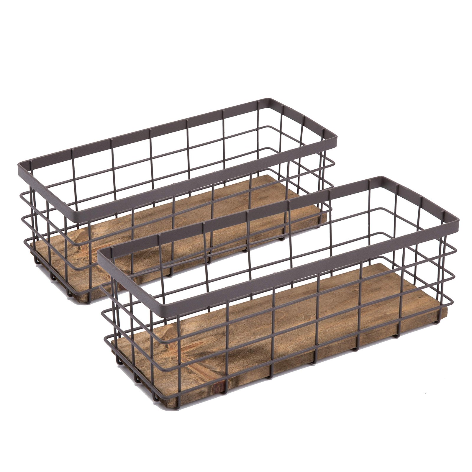 TIEYIPIN Small Metal Wire Storage Basket, Det...