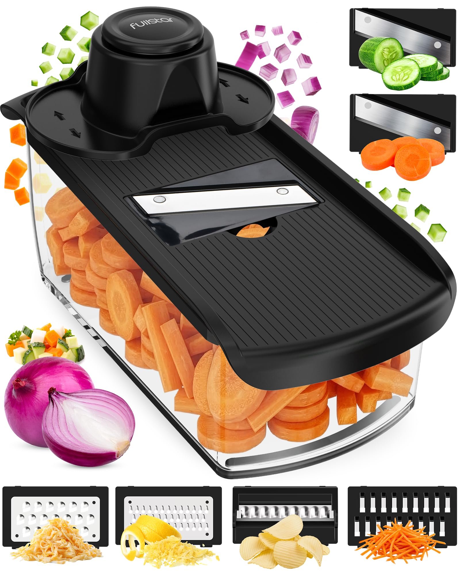 Fullstar Pro Mandoline Vegetable Slicer, 6-in...