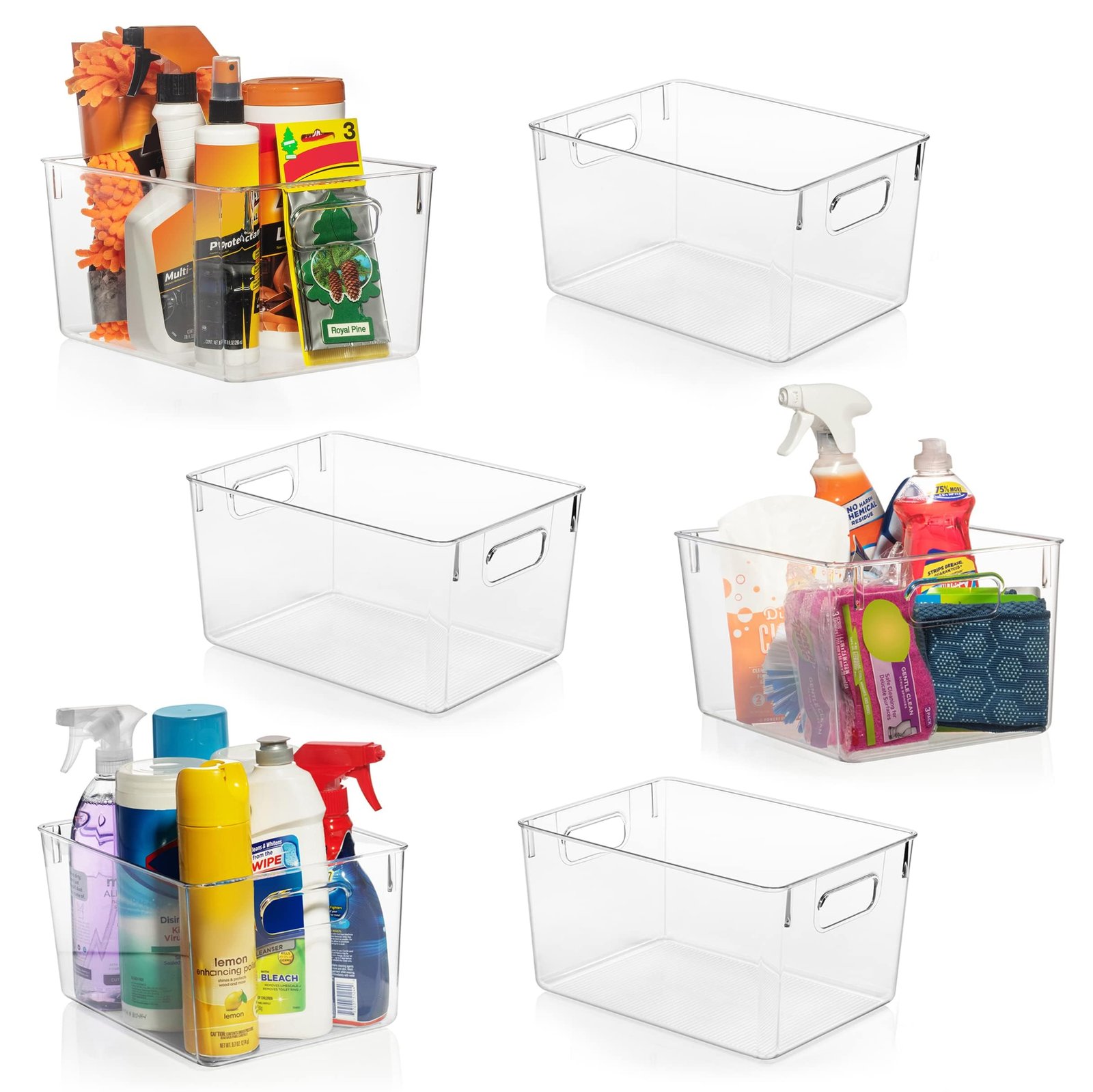 ClearSpace Clear Plastic Storage Bins, Pantry...