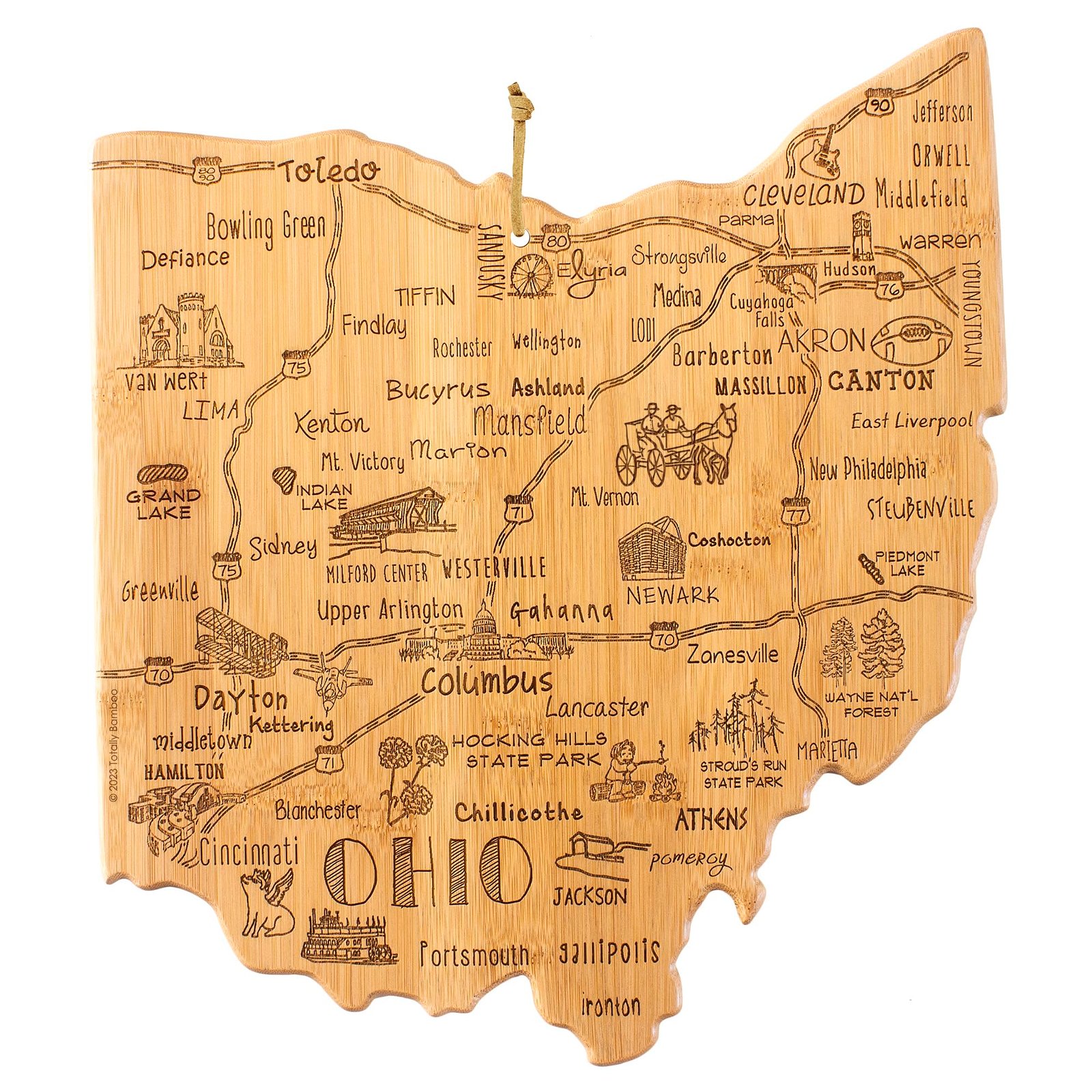 Totally Bamboo Destination Ohio State Shaped ...